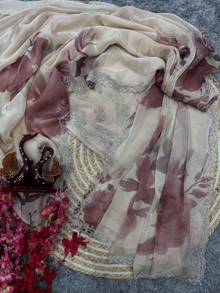 SOFT SPACE SILK WITH BEAUTIFUL FLORAL PRINT SAREE AT WHOLESALE PRICE
