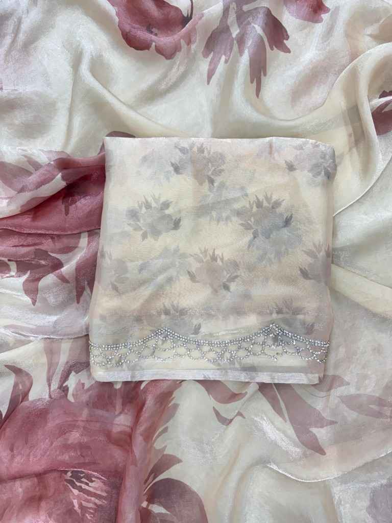 SOFT SPACE SILK WITH BEAUTIFUL FLORAL PRINT SAREE AT WHOLESALE PRICE