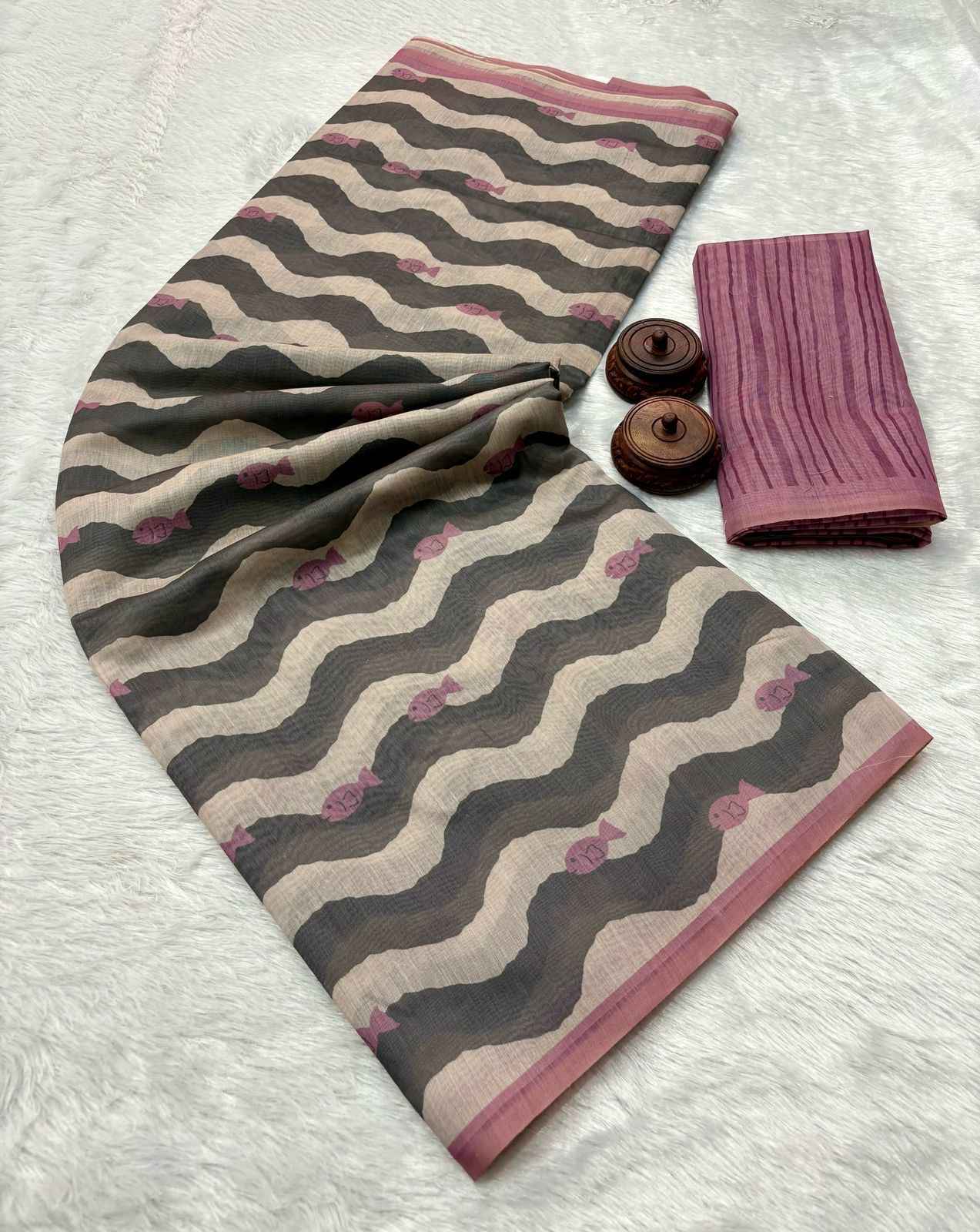 SOFT SPUN COTTON SLUB ZARI WEAVING BORDER SAREE AT WHOLESALE PRICE