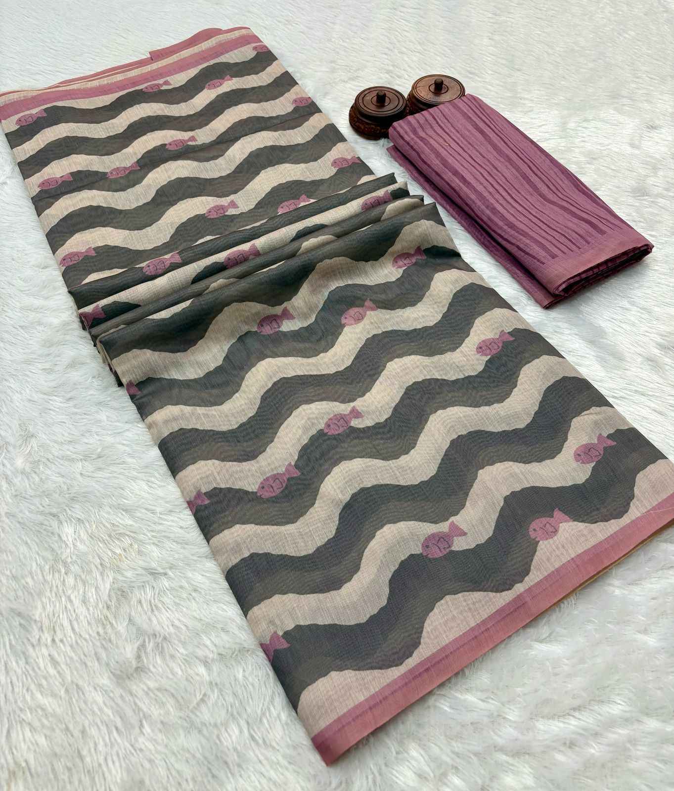 SOFT SPUN COTTON SLUB ZARI WEAVING BORDER SAREE AT WHOLESALE PRICE