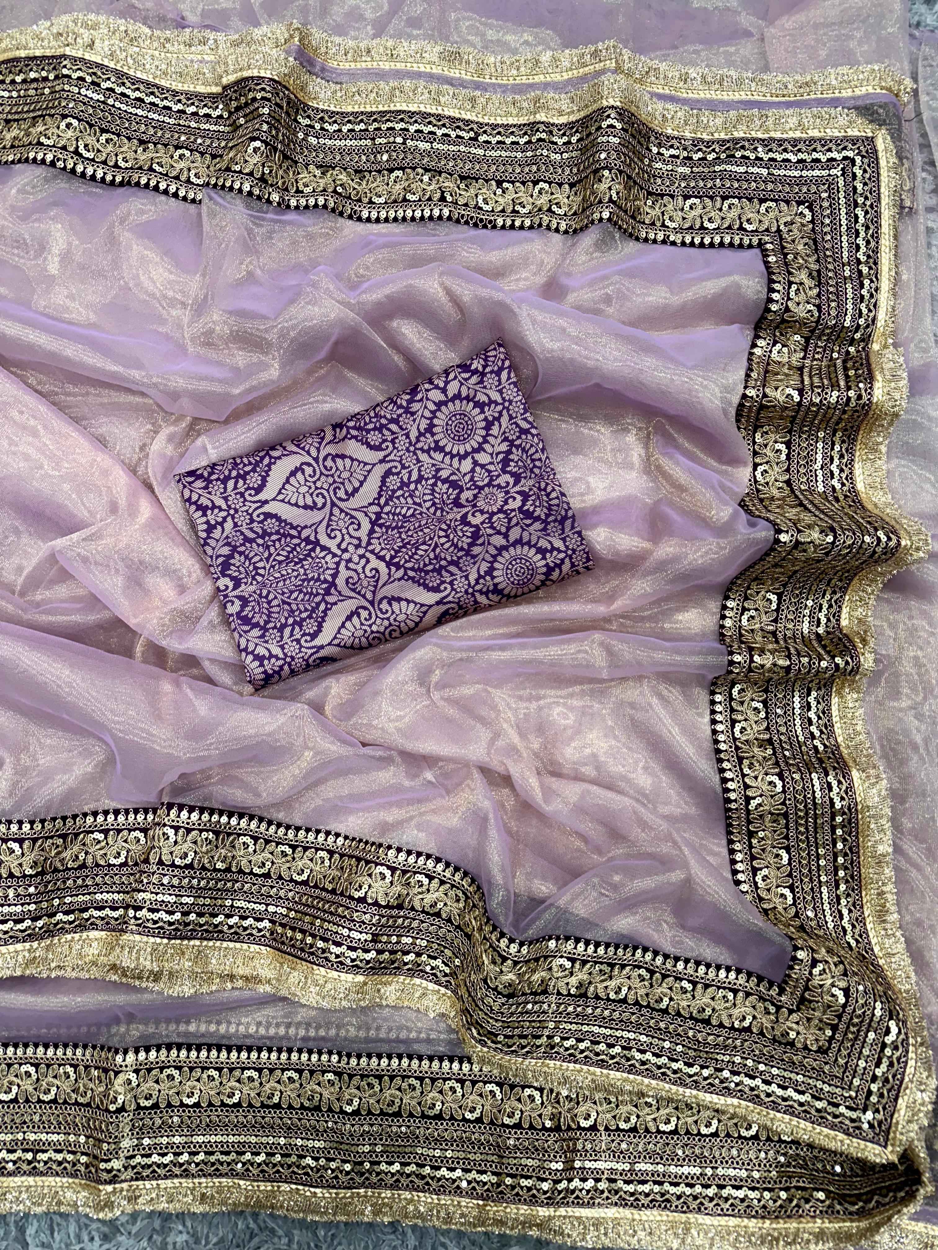 SOFT TWIL NET SEQUANCE AND DORI EMBROIDERY WORK SAREE AT WHOLESALE PRICE