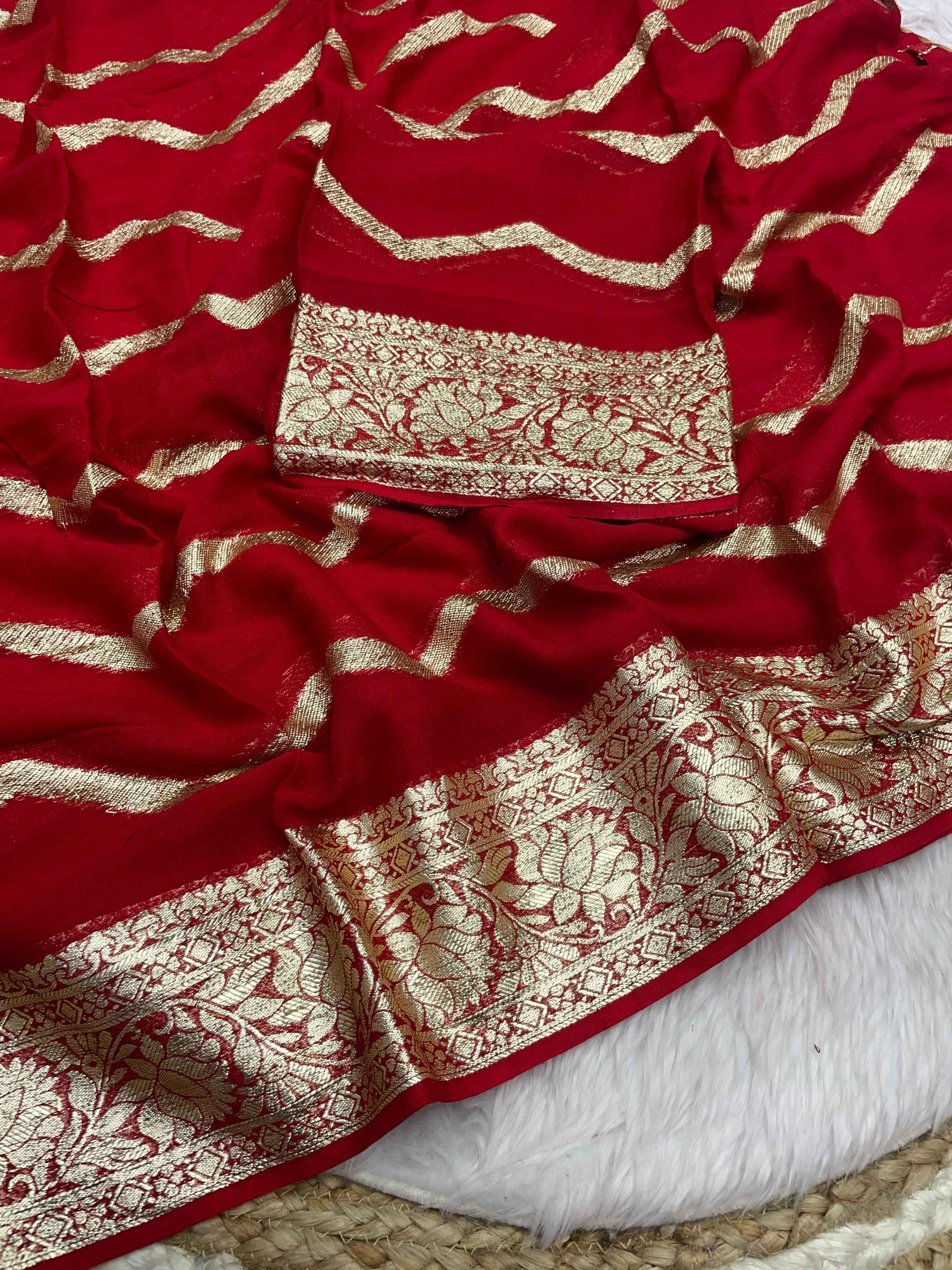 SOFT VISCOSE WEAVING GEORGETTE SAREE AT WHOLESALE PRICE