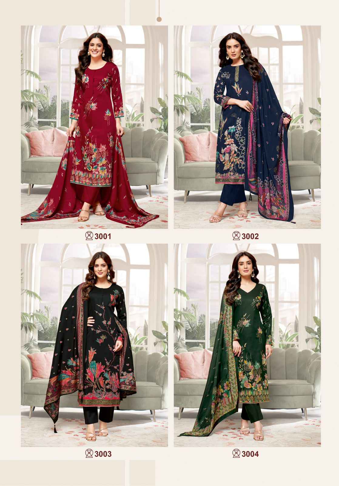 SURYAJYOTI KAARA ADVANCE VOL-3 JAAM SATIN DISCHARGE PRINTED DRESS MATERIAL AT WHOLESALE PRICE
