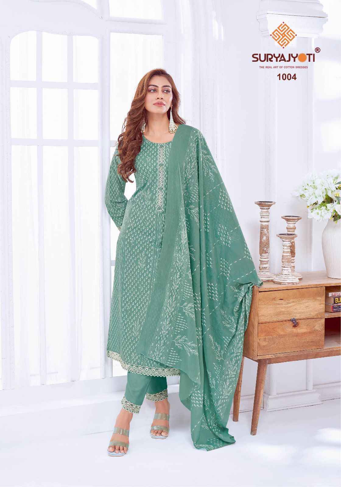 SURYAJYOTI KASHVI VOL-1 CAMBRIC COTTON PRINTED DRESS MATERIAL AT WHOLESALE PRICE