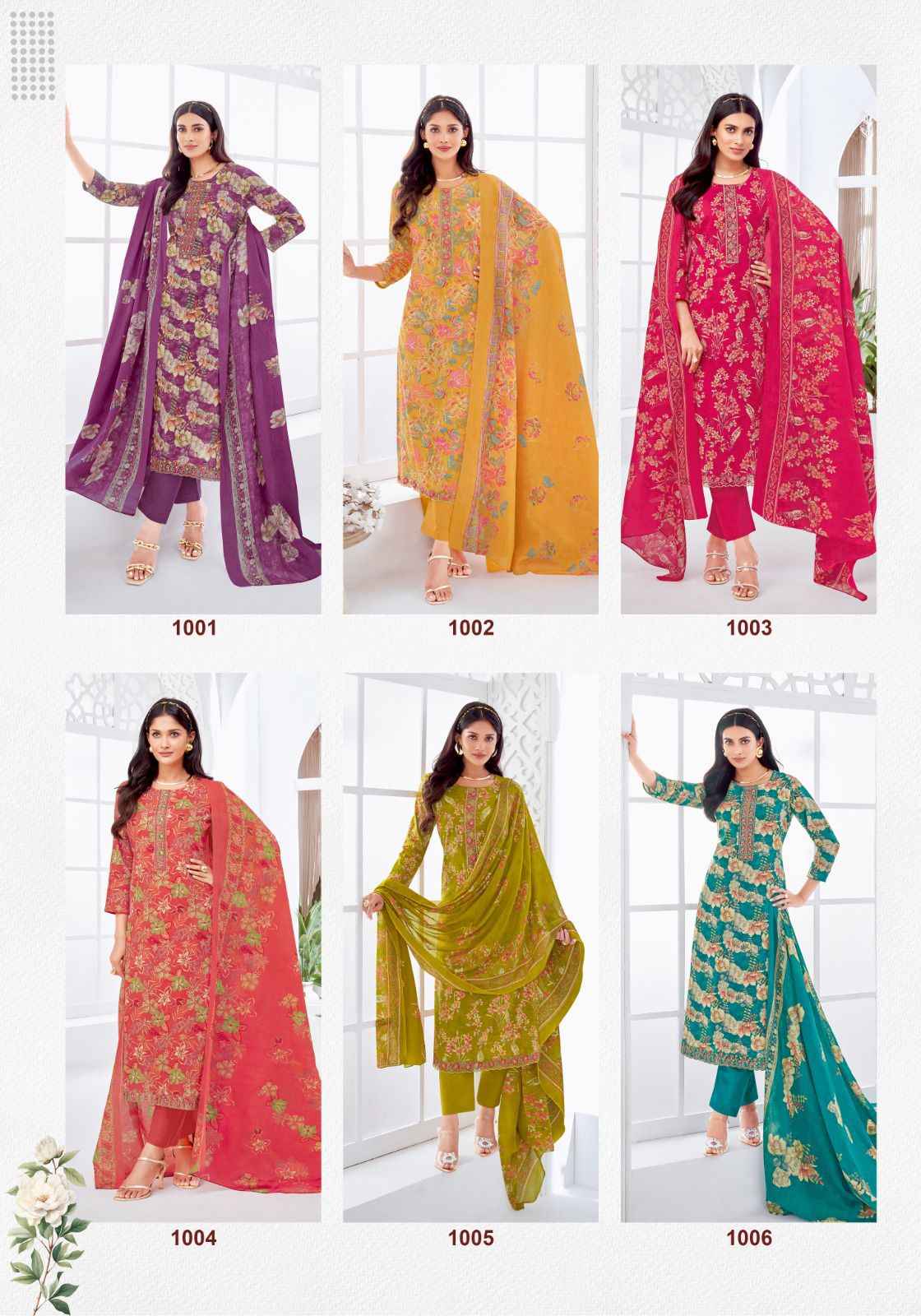 SURYAJYOTI KHUSHBOO VOL-1 PURE LAWN COTTON FOIL PRINTED DRESS MATERIAL AT WHOLESALE PRICE