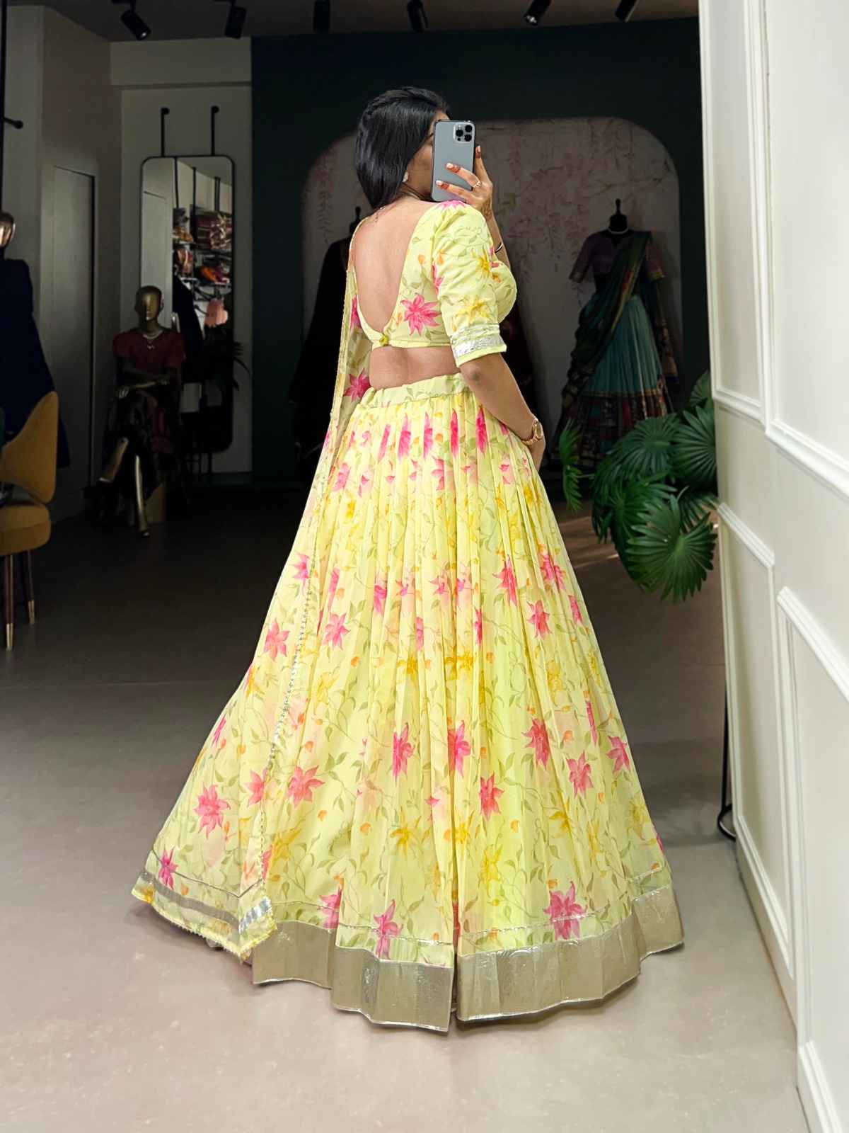 TABBY SILK  FLORAL PRINT WITH LACE TOUCH UP LEHENGA CHOLI AT WHOLESALE PRICE