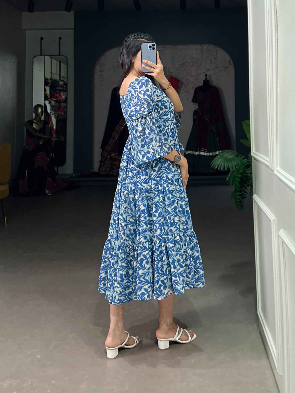TRIPLE-LAYER GEORGETTE PRINTED ONE PIECE AT WHOLESALE PRICE