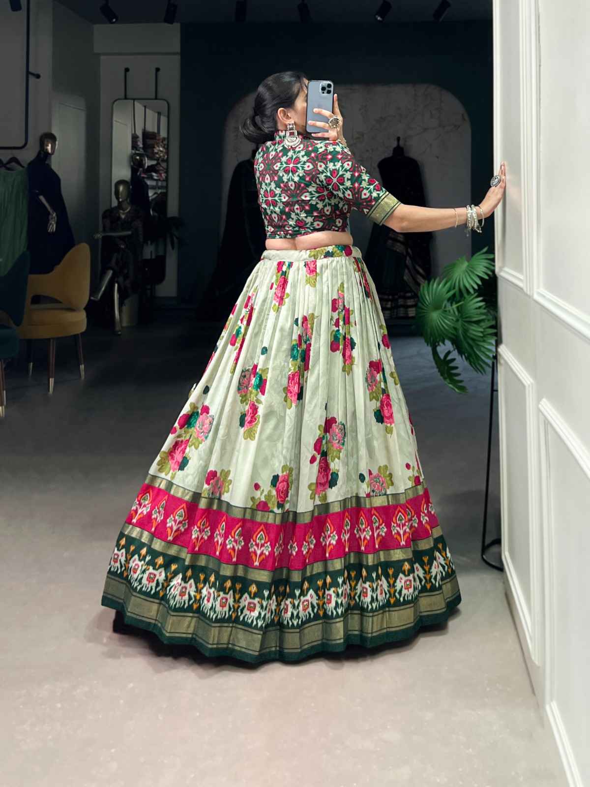 TUSSAR SILK AND COTTON GAMTHI WORK WITH GOTA PATTI LEHENGA CHOLI AT WHOLESALE PRICE