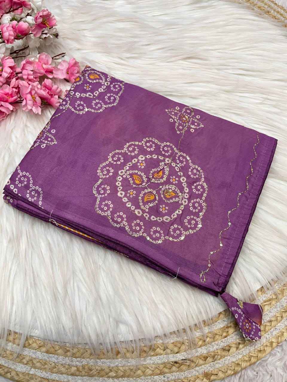 TUSSER  KATHA WORK WITH PIPING AND LATKAN SAREE AT WHOLESALE PRICE