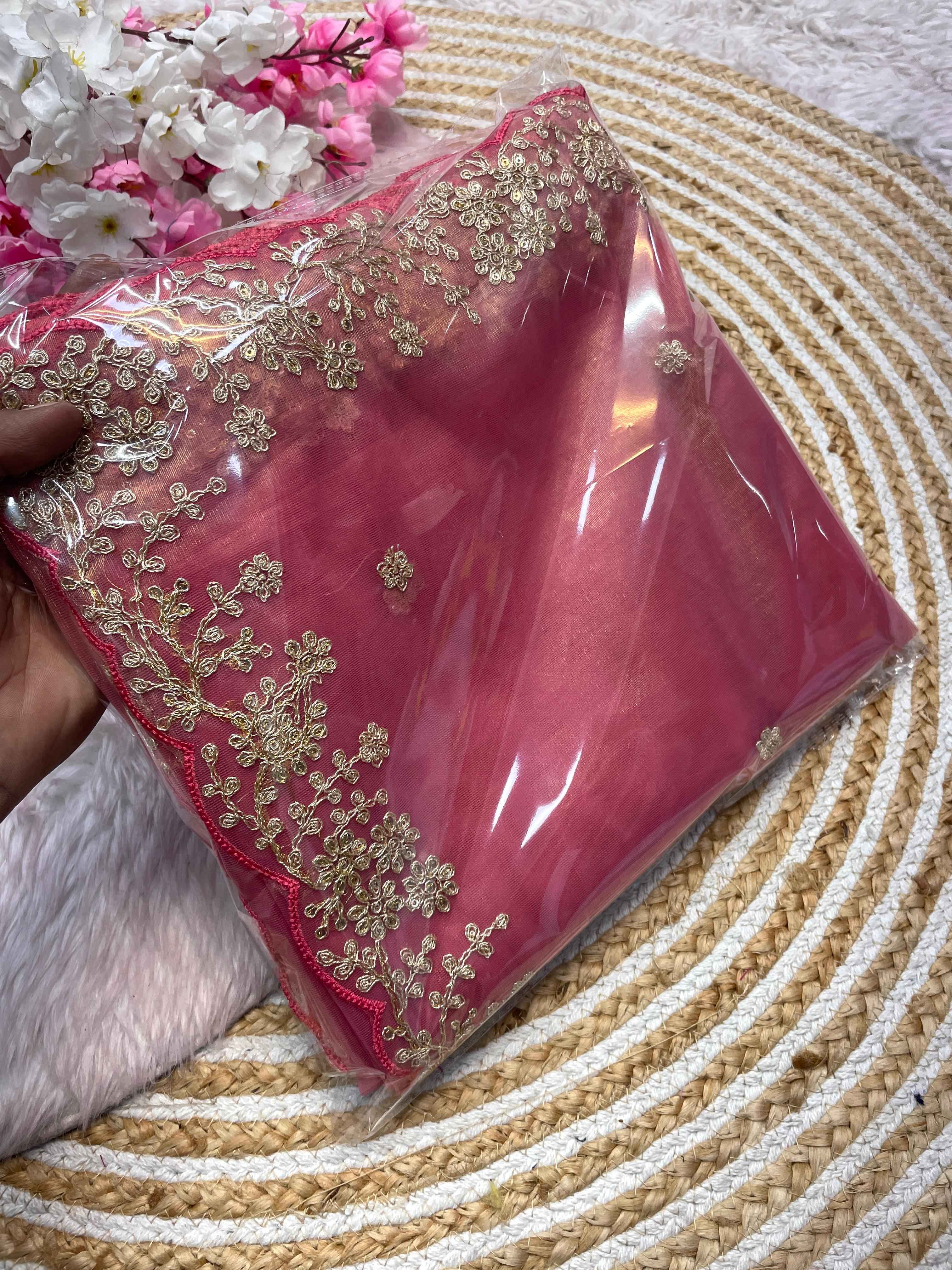TWIL NET HEAVY JALPARI WITH PITTA WORK SAREE AT WHOLESALE PRICE