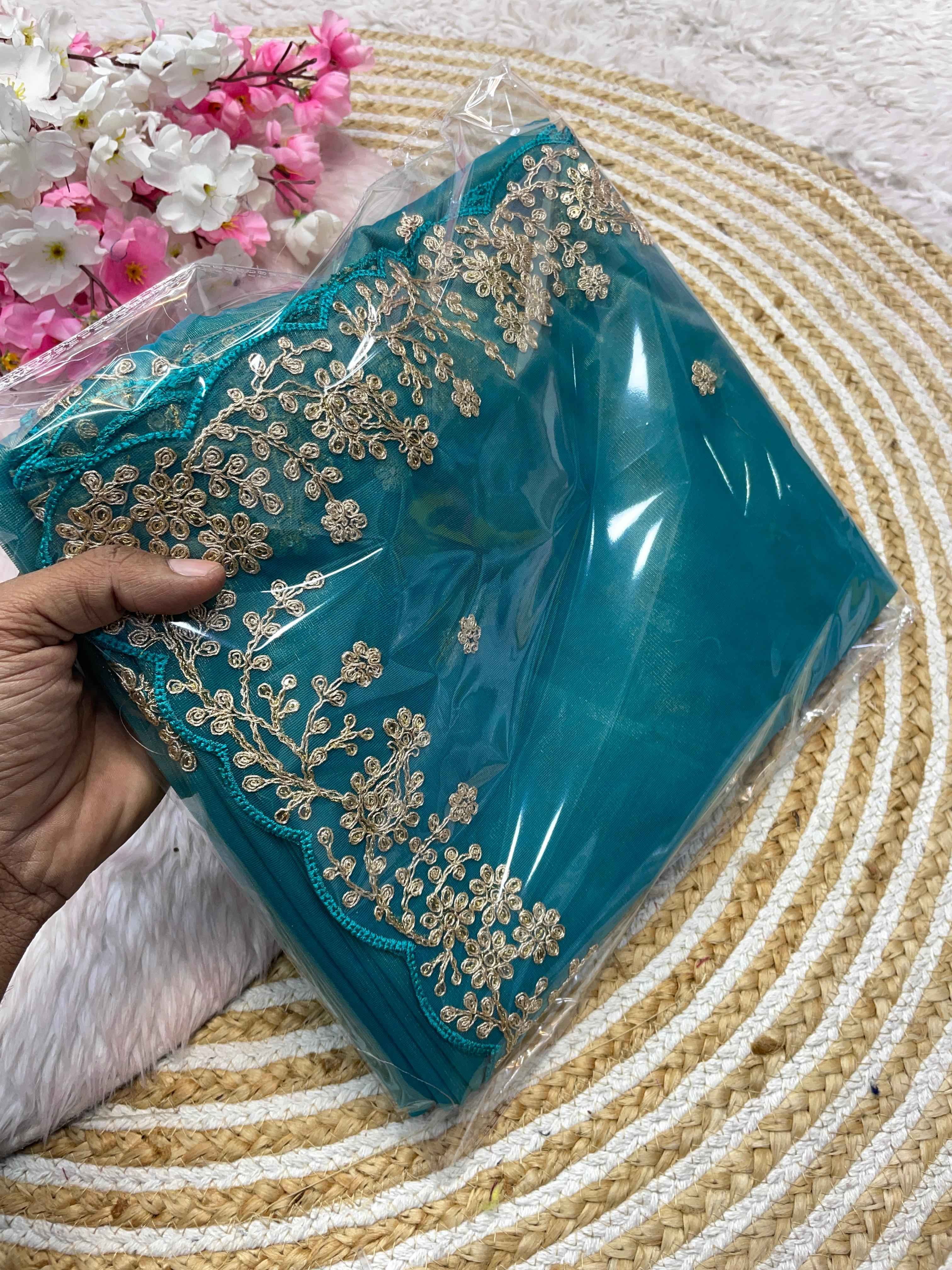 TWIL NET HEAVY JALPARI WITH PITTA WORK SAREE AT WHOLESALE PRICE