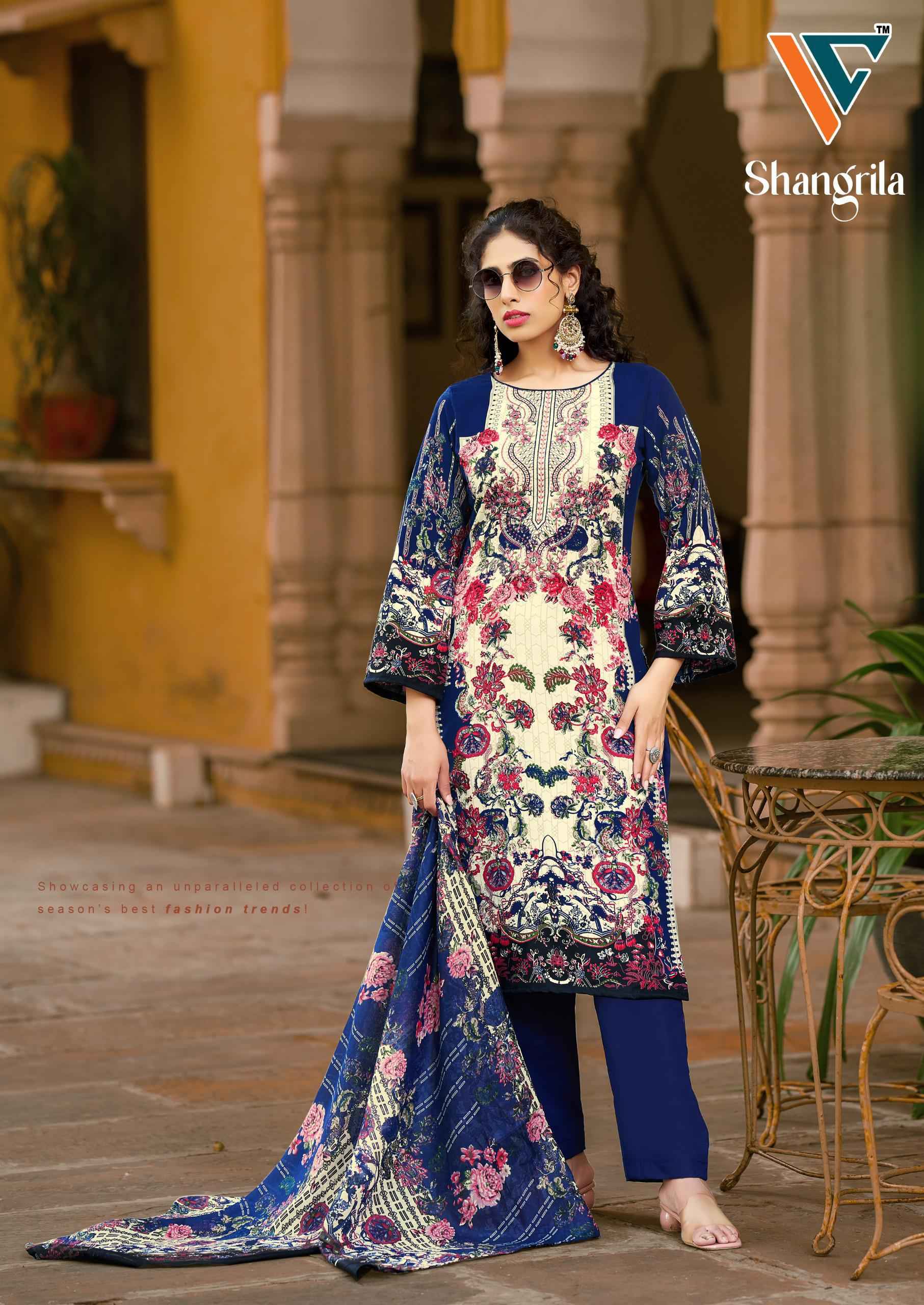 VANDANA‎ SHANGRILA‎ VOL 01 REYON‎ KARACHI PRINT‎‎‎‎‎ WITH‎ EMBROIDERY‎ DRESS MATERIAL AT WHOLESALE PRICE