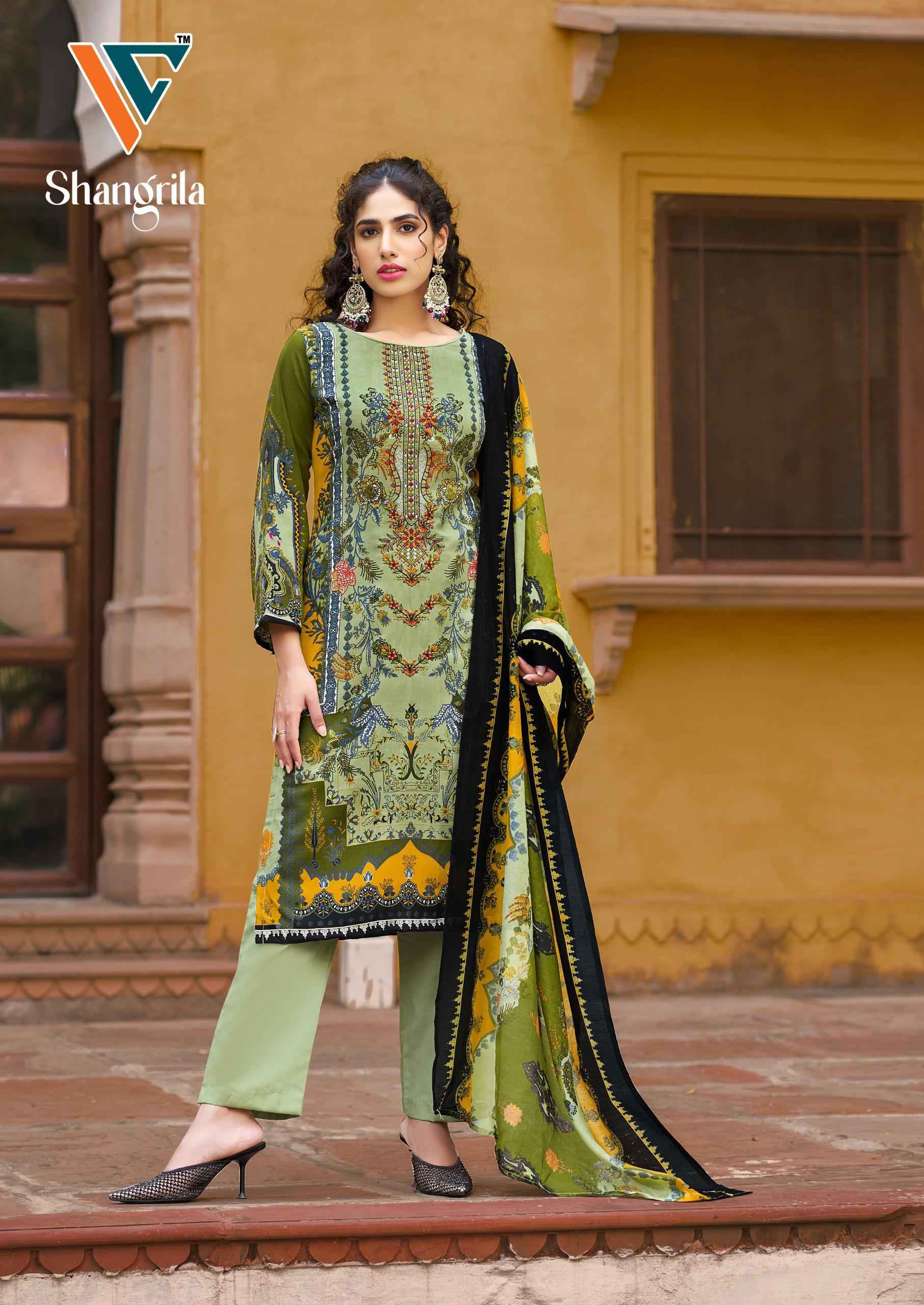 VANDANA‎ SHANGRILA‎ VOL 01 REYON‎ KARACHI PRINT‎‎‎‎‎ WITH‎ EMBROIDERY‎ DRESS MATERIAL AT WHOLESALE PRICE