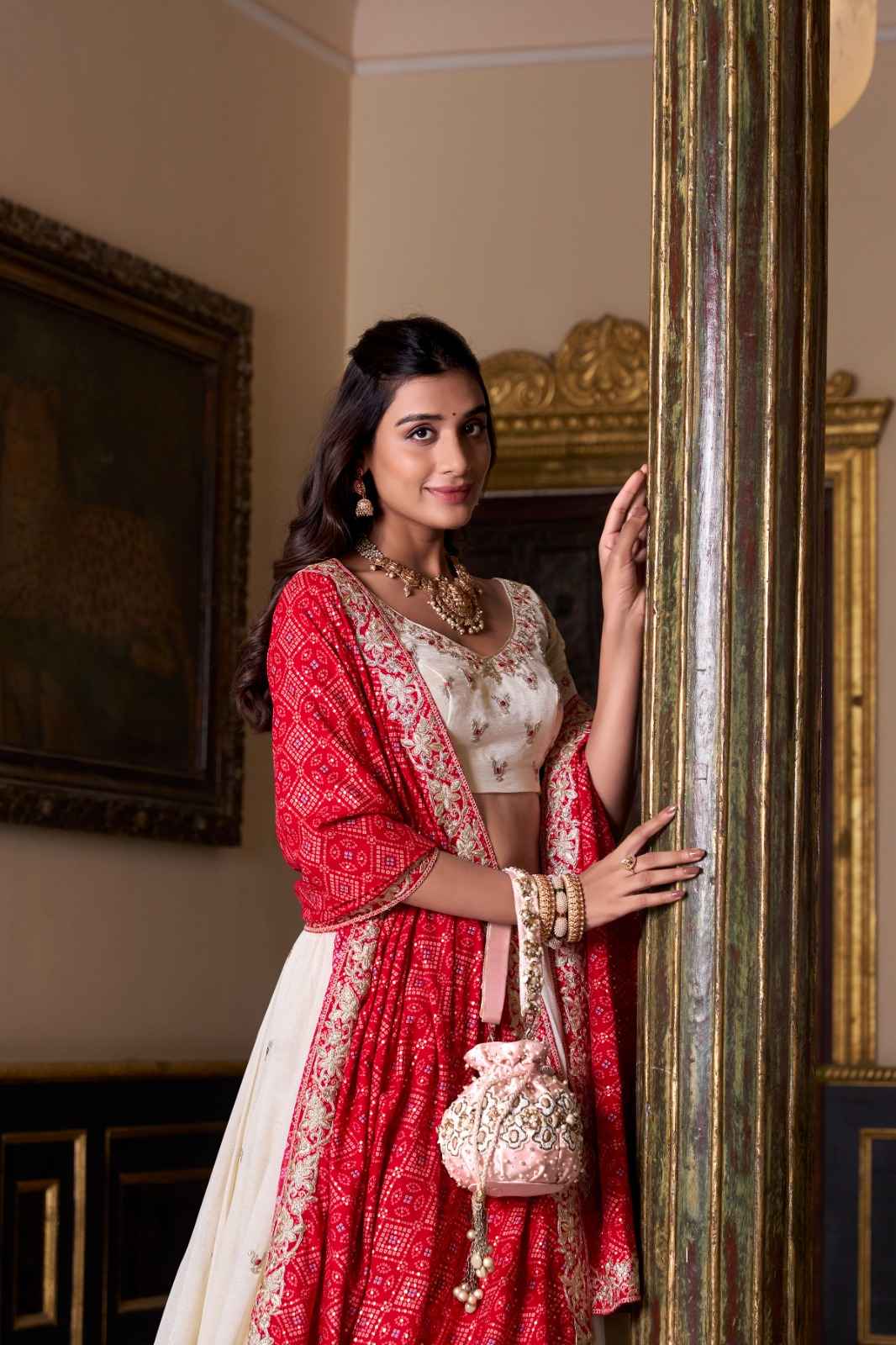 VICHITRA SILK SEQUINS & THREAD EMBROIDERY WORK LEHENGA CHOLI AT WHOLESALE PRICE