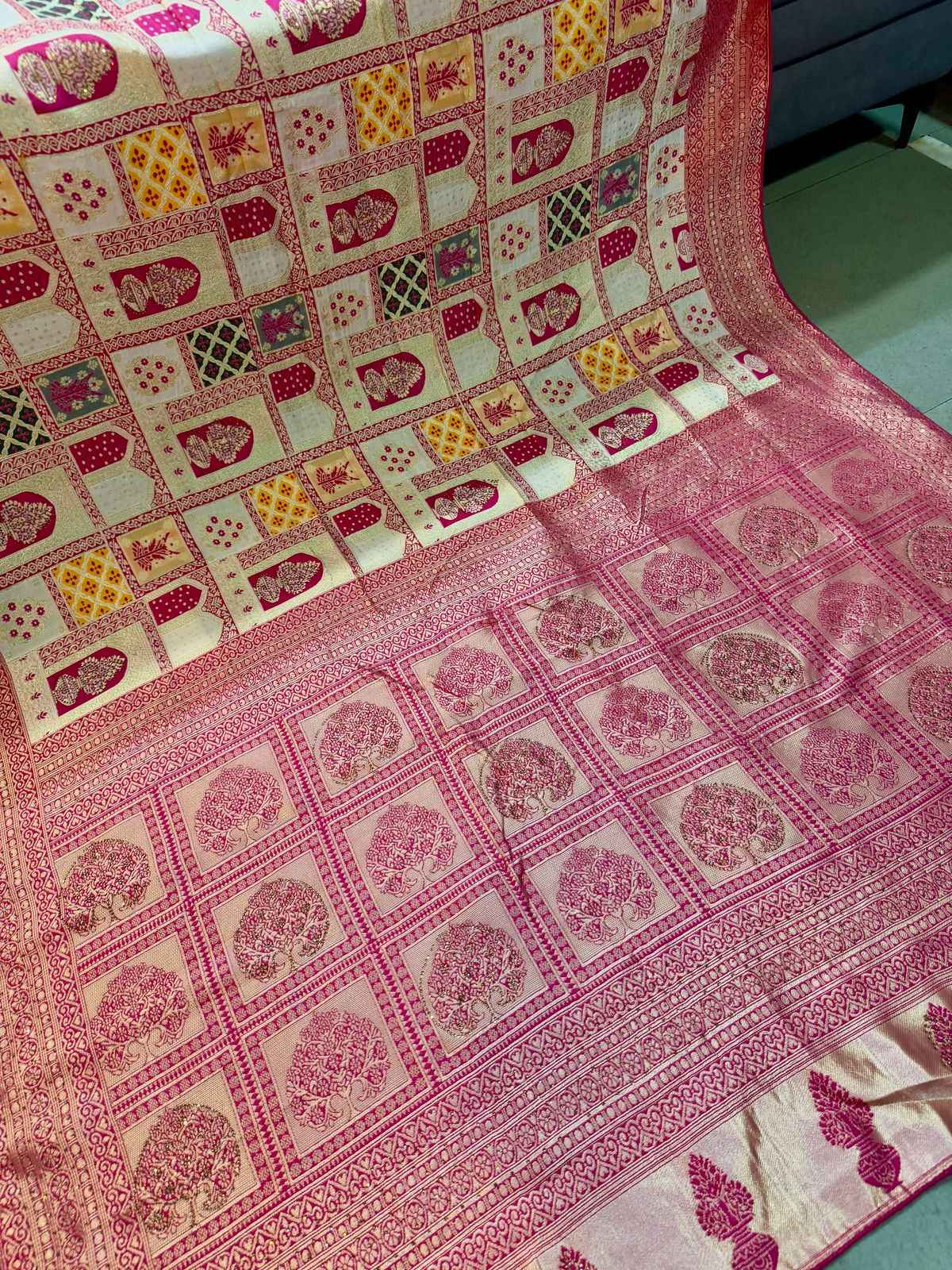 VISCOSE PURE SOFT KOLKATA MEENA SILK WEAVING SAREE AT WHOLESALE PRICE