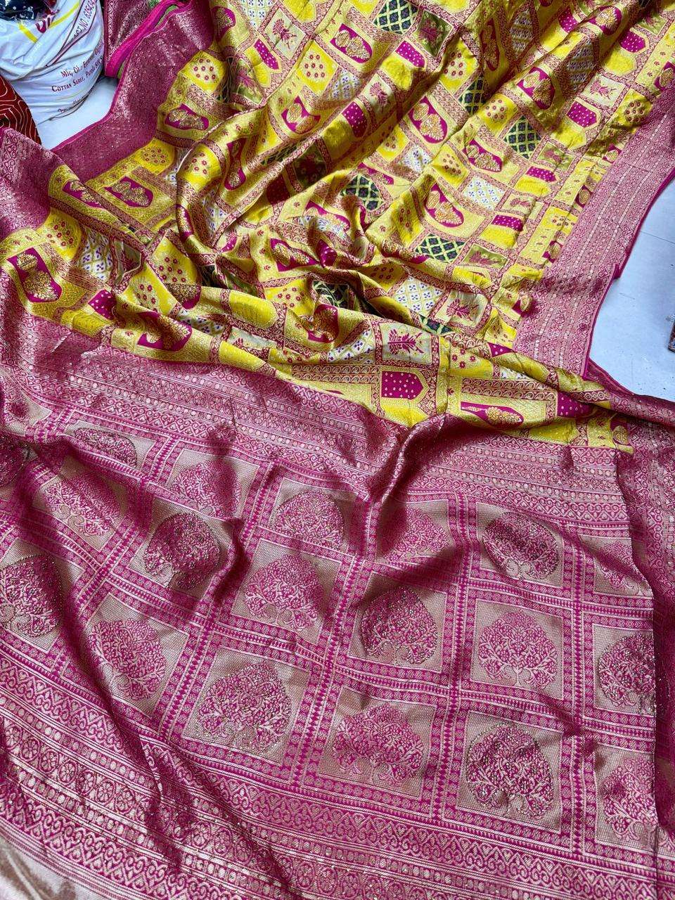 VISCOSE PURE SOFT KOLKATA MEENA SILK WEAVING SAREE AT WHOLESALE PRICE