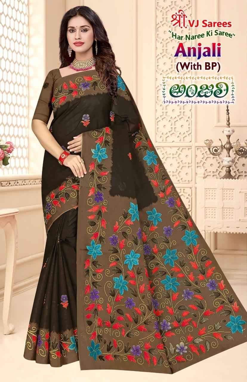 VJ ANJALI VOL-01 HEAVY COTTON PRINTED SAREE AT WHOLESALE PRICE
