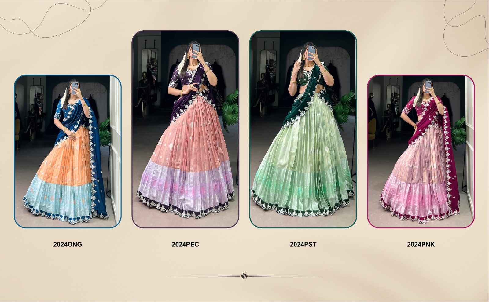 ZARI KOTA ZARI WEAVING WORK WITH SEQUINS AND THREAD EMBROIDERY LEHENGA CHOLI AT WHOLESALE PRICE
