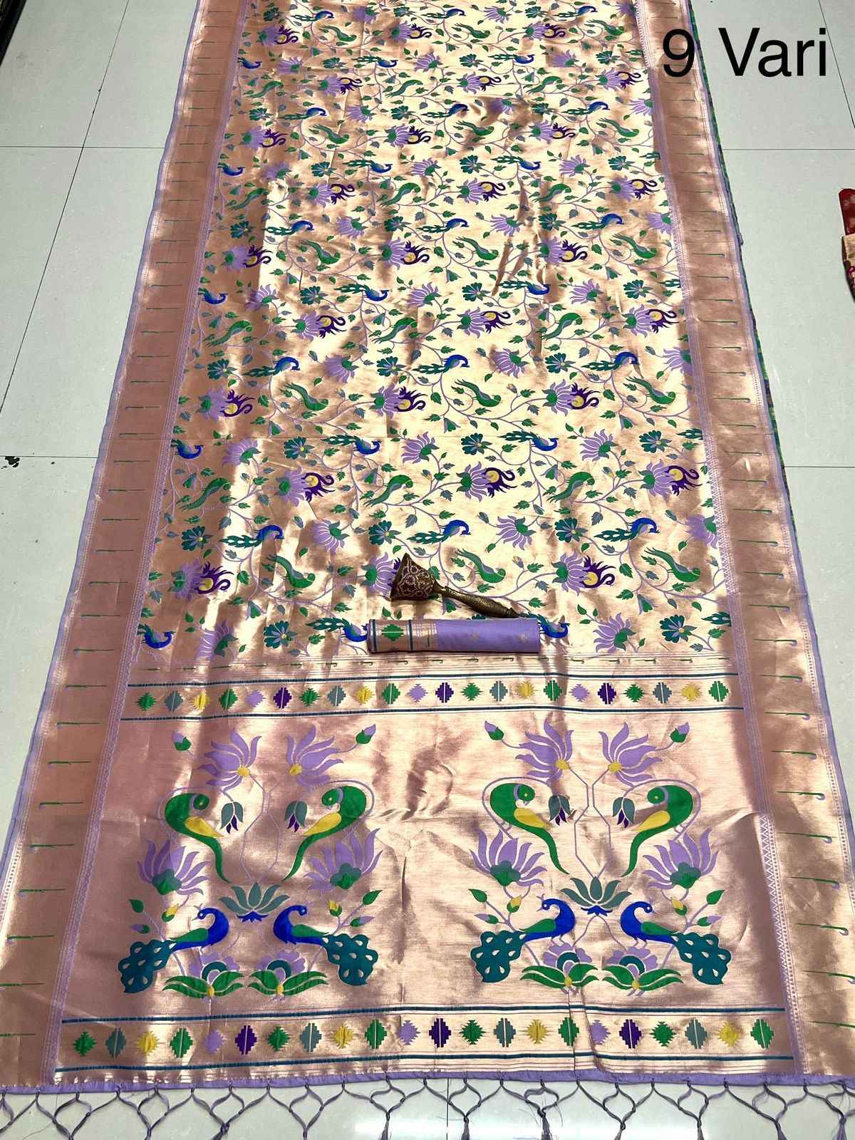 9 YARD PURE SOFT KANCHIVRAM PETHANI SILK ZARI SAREE AT WHOLESALE PRICE