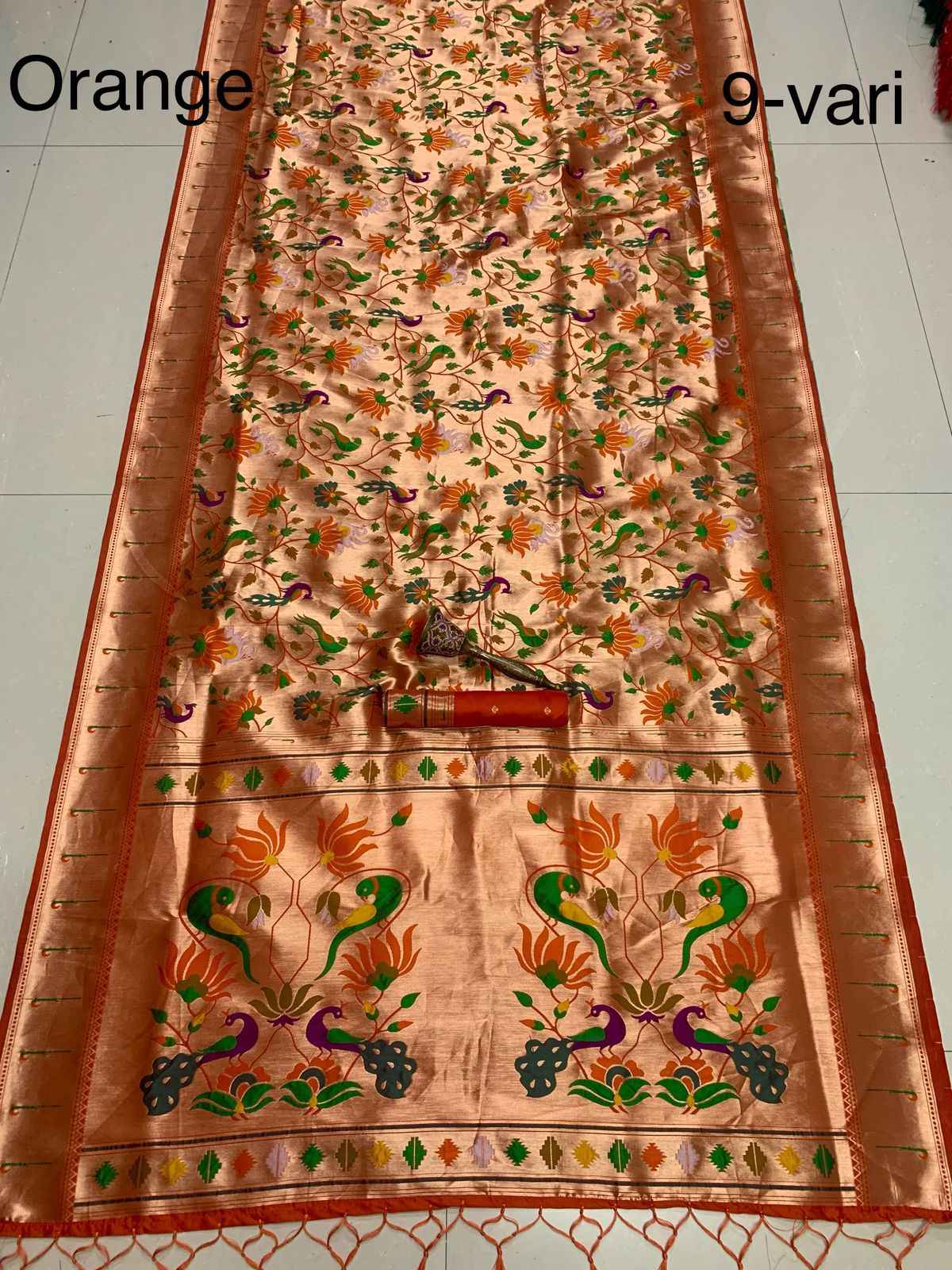 9 YARD PURE SOFT KANCHIVRAM PETHANI SILK ZARI SAREE AT WHOLESALE PRICE