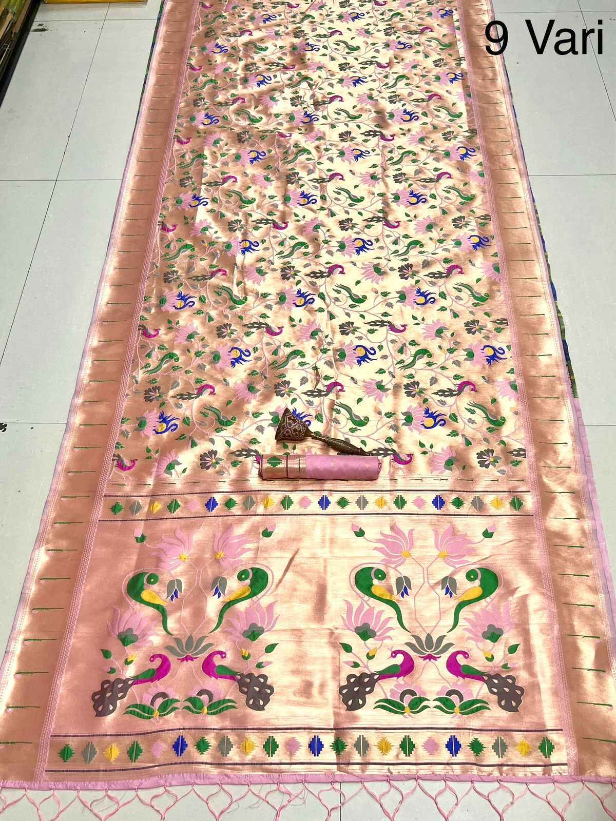9 YARD PURE SOFT KANCHIVRAM PETHANI SILK ZARI SAREE AT WHOLESALE PRICE