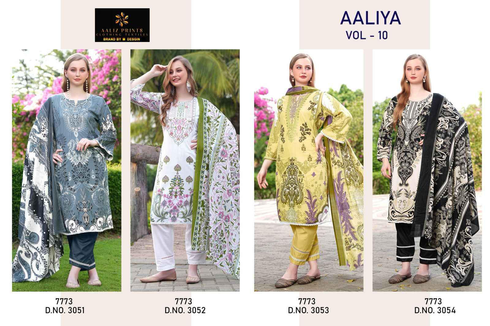 AALIZ AALIYA VOL 10 COTTON‎‎ DIGITAL‎‎‎ PRINT‎‎‎‎‎ED EMBROIDERY COLLECTION DRESS MATERIAL AT WHOLESALE PRICE