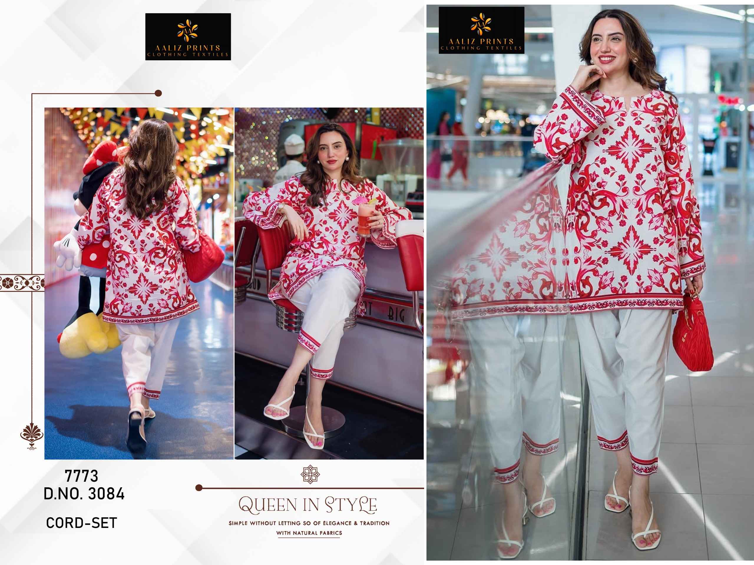 AALIZ PRINT PURE LAWN PRINTED CORD SET AT WHOLESALE PRICE