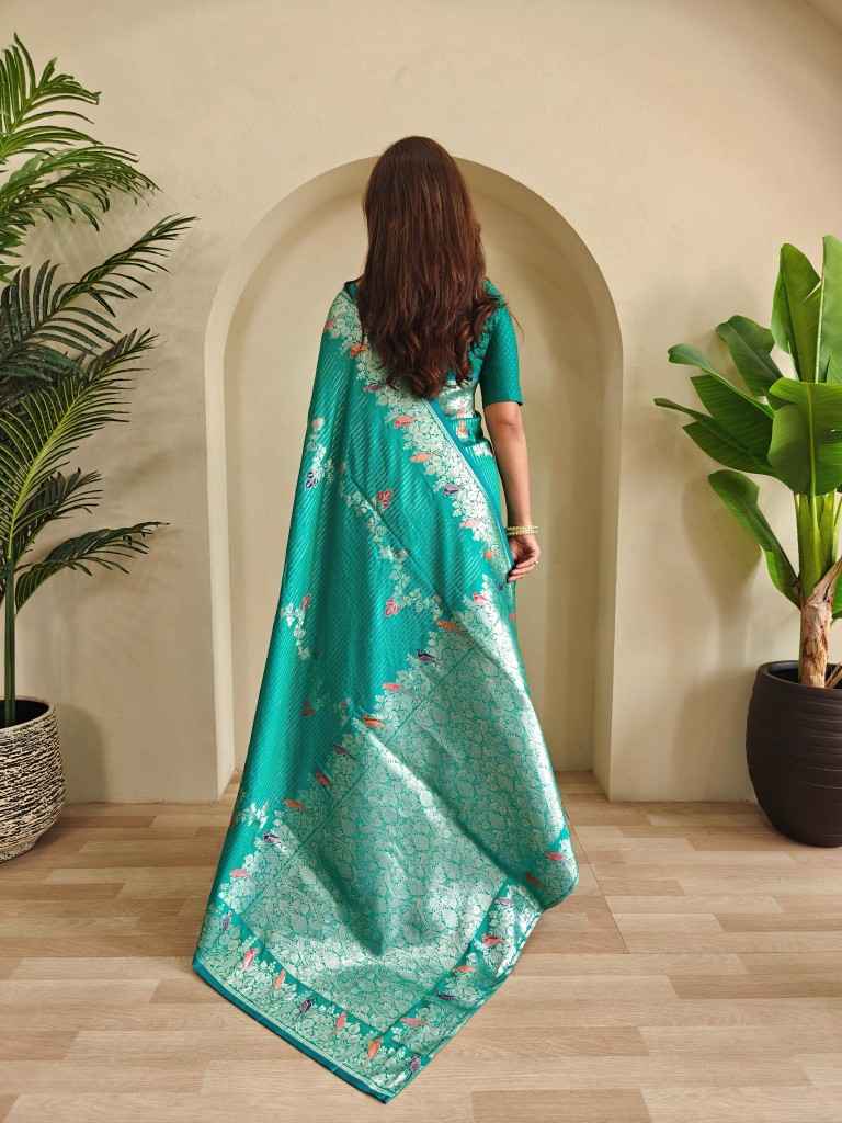 BENARASI MUSHRO SATIN SILK WITH ZARI WEAVING SAREE AT WHOLESALE PRICE