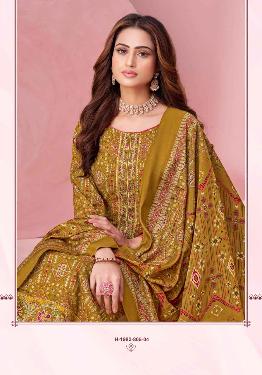 ALOK BEGUM PURE VISCOSE REYON DISCHARGE FOIL PRINT DRESS MATERIAL AT WHOLESALE PRICE