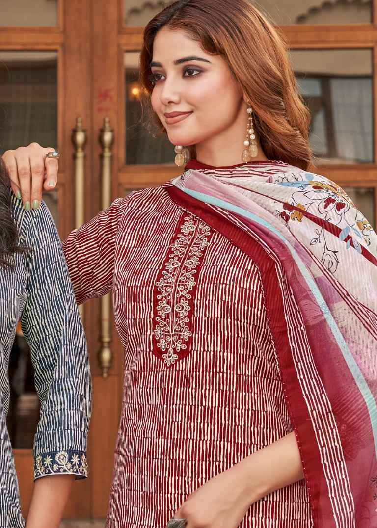 ALOK SUPER GIRL-2 PURE ZAM COTTON DESIGNER PRINTED DRESS MATERIAL AT WHOLESALE PRICE