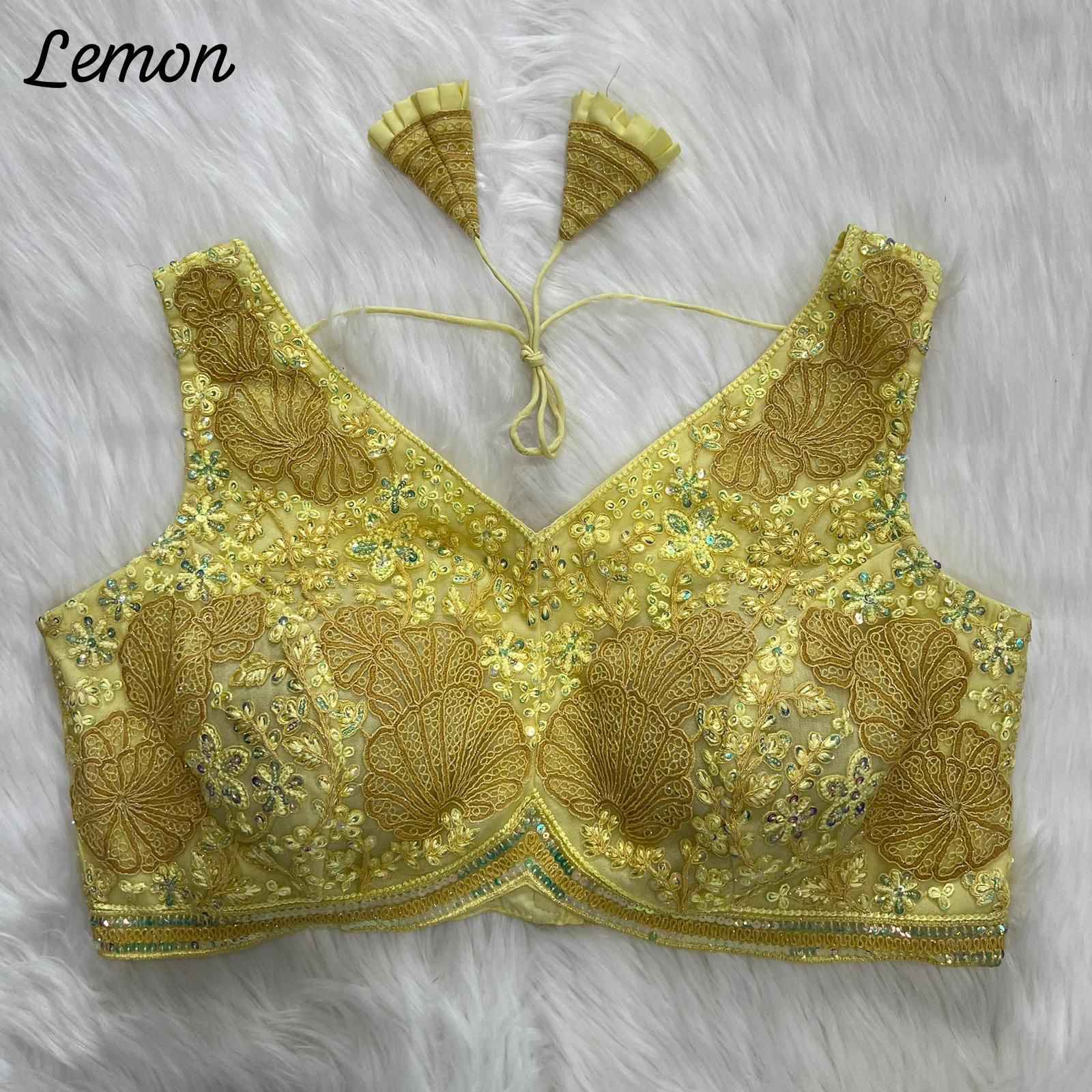APPLE CUT HEAVY EMBROIDERY PARTYWEAR BLOUSE AT WHOLESALE PRICE