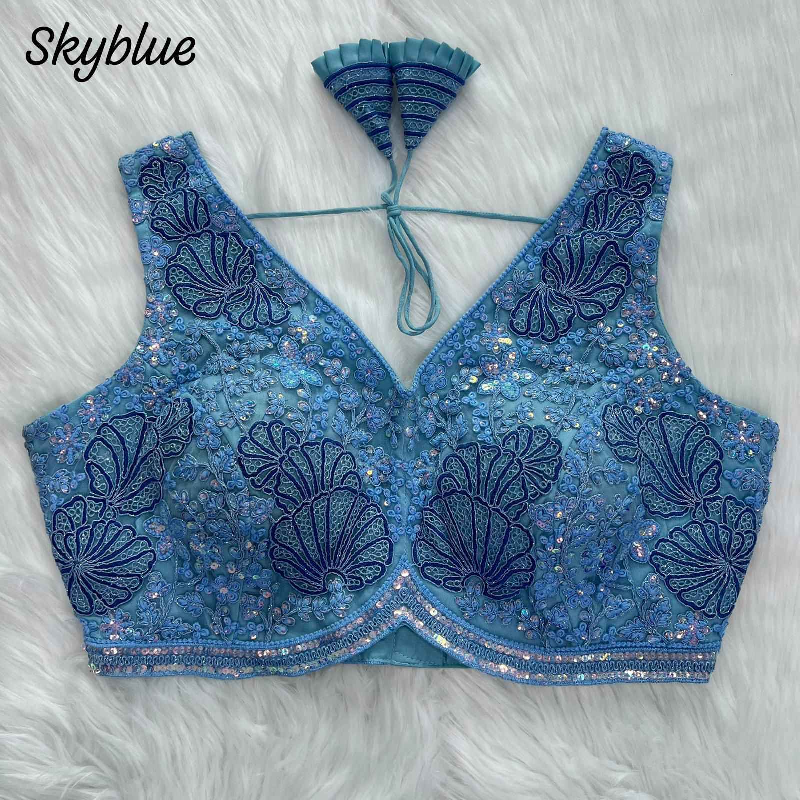 APPLE CUT HEAVY EMBROIDERY PARTYWEAR BLOUSE AT WHOLESALE PRICE