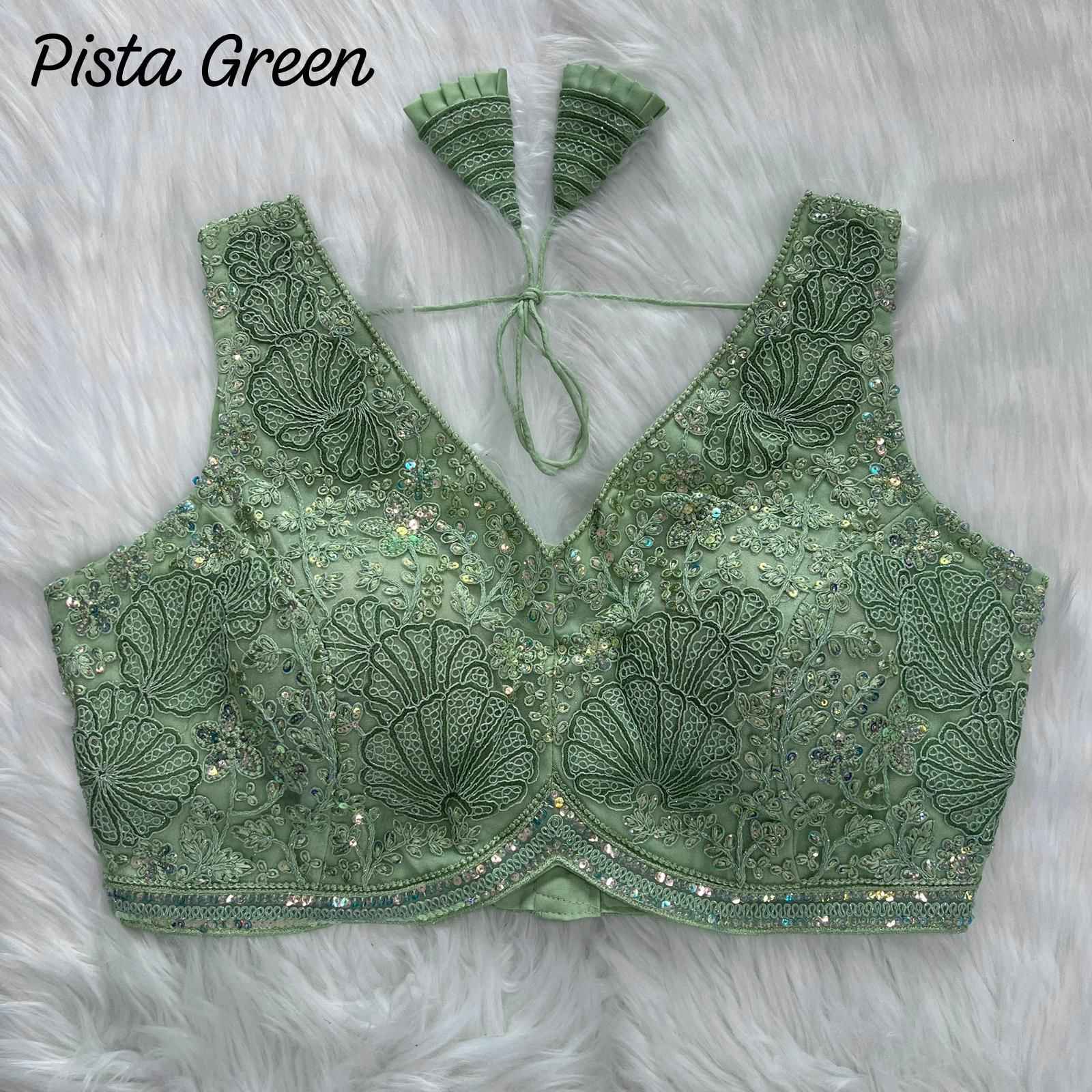 APPLE CUT HEAVY EMBROIDERY PARTYWEAR BLOUSE AT WHOLESALE PRICE
