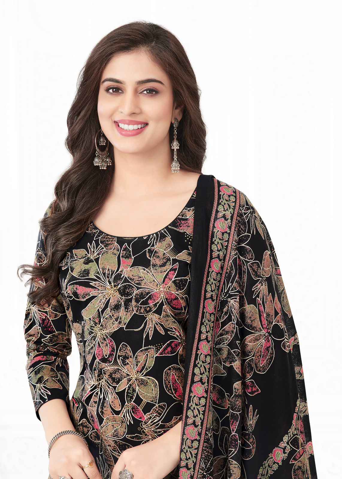 BAALAR PASHMINA VOL-04 HEAVY LAWN COTTON PRINTED DRESS MATERIAL AT WHOLESALE PRICE