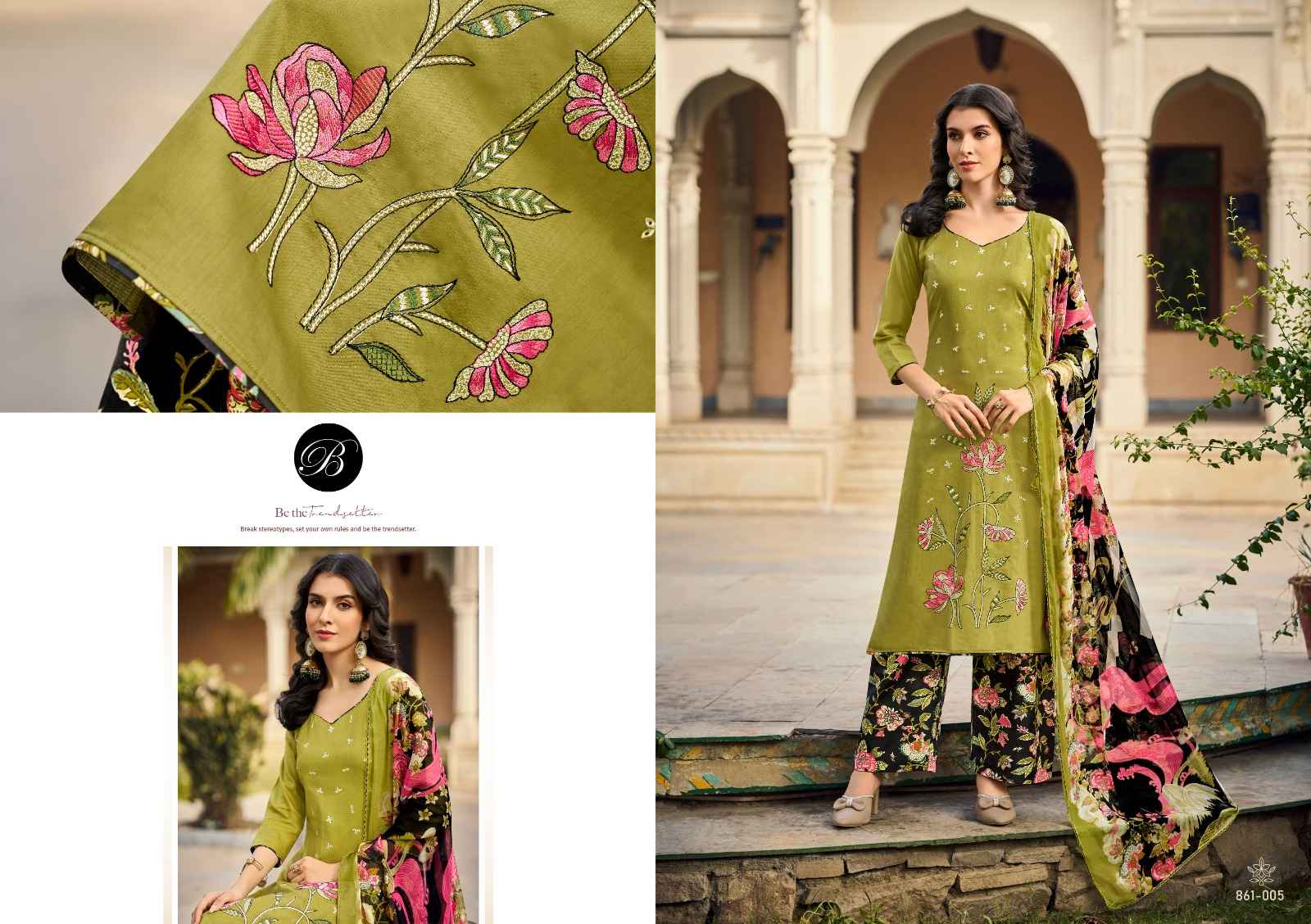BELLIZA GULKAYRA VOL 2 PURE HEAVY JAM EMBROIDERY WORK DRESS MATERIAL AT WHOLESALE PRICE