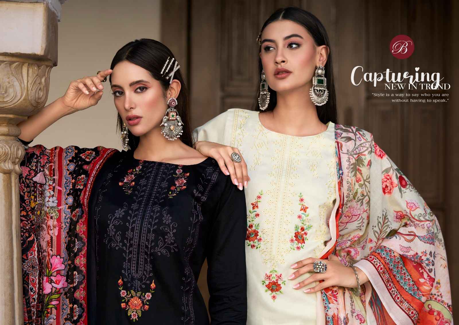 BELLIZA ZARQASH VOL 6 PURE HEAVY JAM COTTON DRESS MATERIAL AT WHOLESALE PRICE