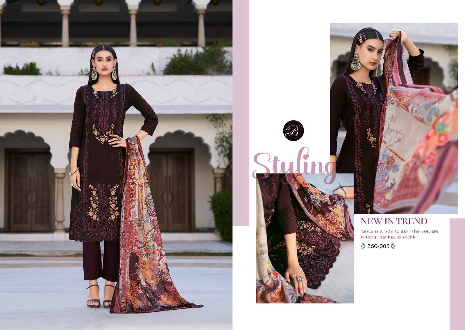BELLIZA ZARQASH VOL 6 PURE HEAVY JAM COTTON DRESS MATERIAL AT WHOLESALE PRICE
