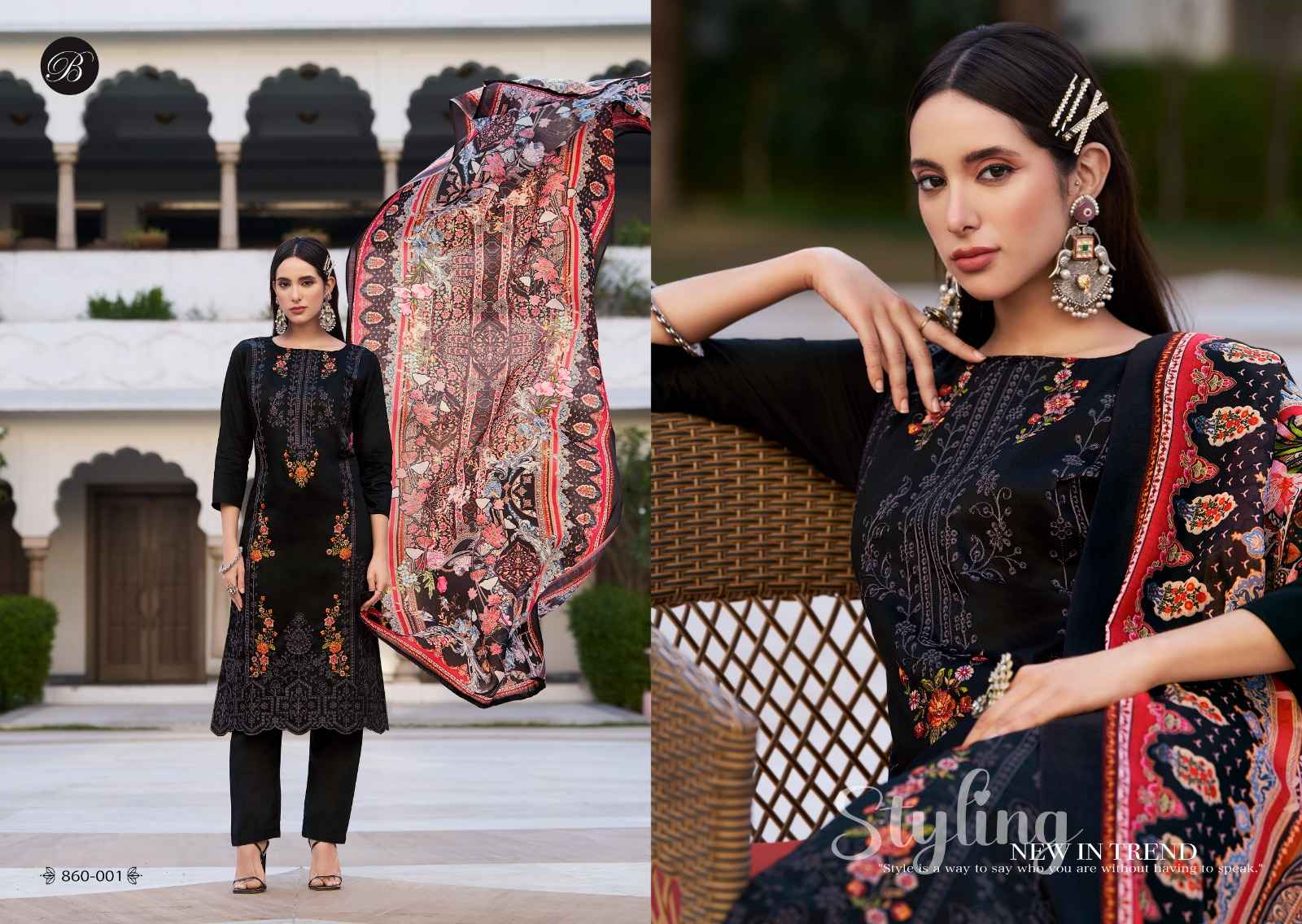 BELLIZA ZARQASH VOL 6 PURE HEAVY JAM COTTON DRESS MATERIAL AT WHOLESALE PRICE