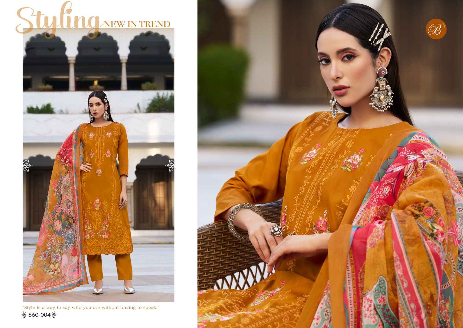 BELLIZA ZARQASH VOL 6 PURE HEAVY JAM COTTON DRESS MATERIAL AT WHOLESALE PRICE