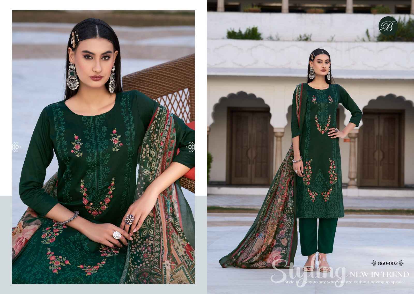 BELLIZA ZARQASH VOL 6 PURE HEAVY JAM COTTON DRESS MATERIAL AT WHOLESALE PRICE