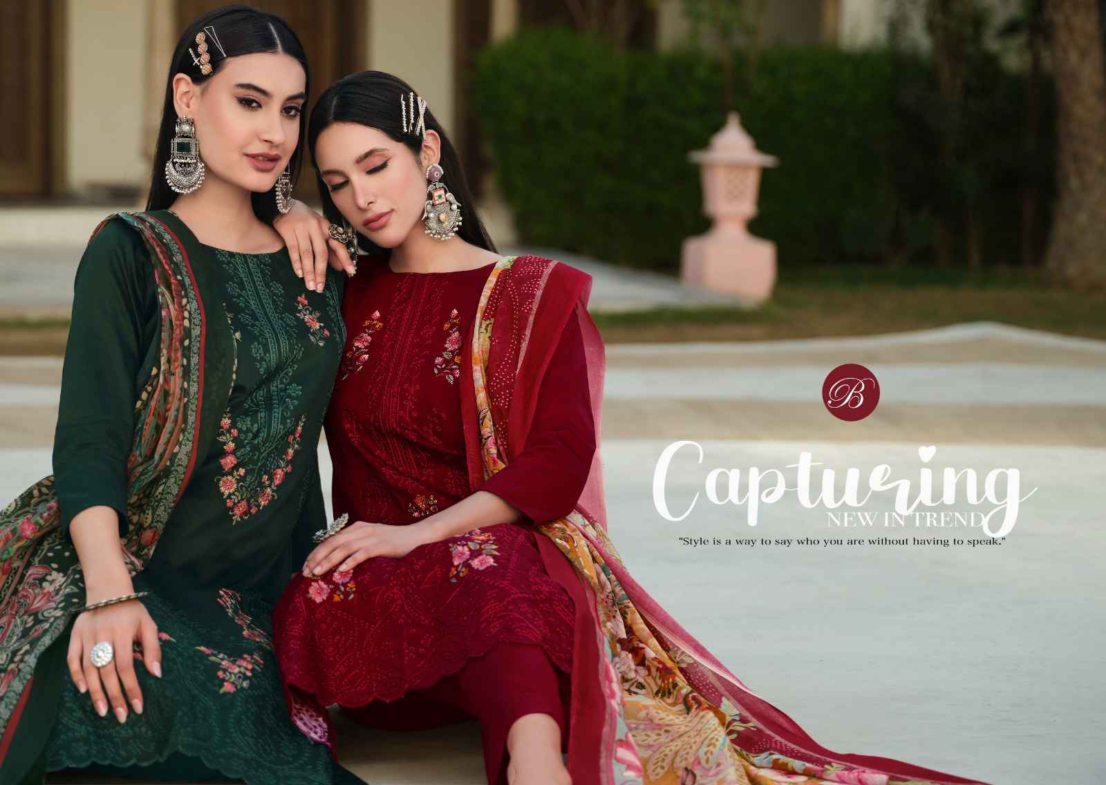 BELLIZA ZARQASH VOL 6 PURE HEAVY JAM COTTON DRESS MATERIAL AT WHOLESALE PRICE