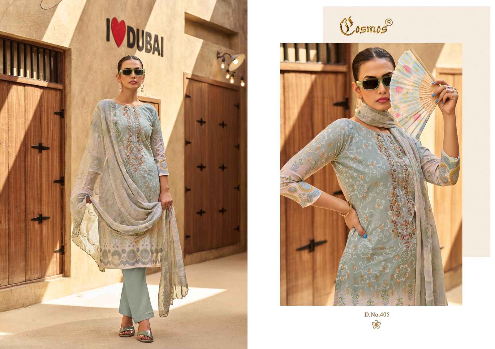 COSMOS ELAF LAWN VOL-1 LAWN COTTON WITH SELF EMBROIDERY DRESS MATERIAL AT WHOLESALE PRICE