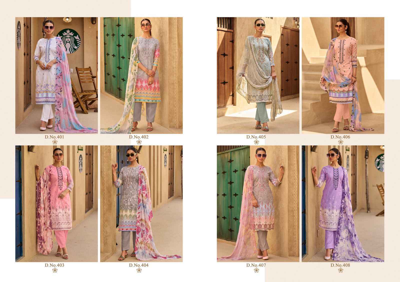 COSMOS ELAF LAWN VOL-1 LAWN COTTON WITH SELF EMBROIDERY DRESS MATERIAL AT WHOLESALE PRICE