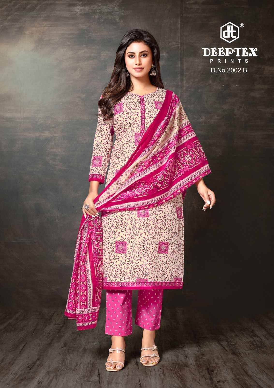 DEEPTEX SUPER GOLD VOL-02 PURE COTTON PRINTED DRESS MATERIAL AT WHOLESALE PRICE