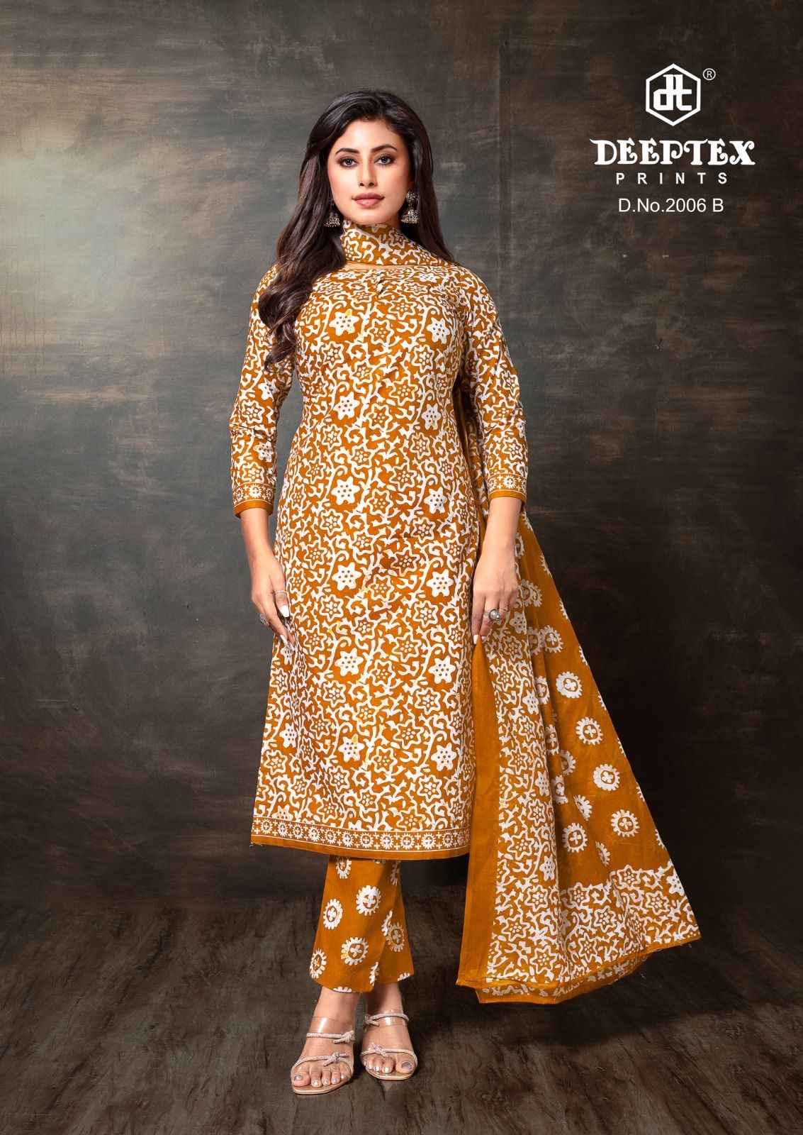 DEEPTEX SUPER GOLD VOL-02 PURE COTTON PRINTED DRESS MATERIAL AT WHOLESALE PRICE