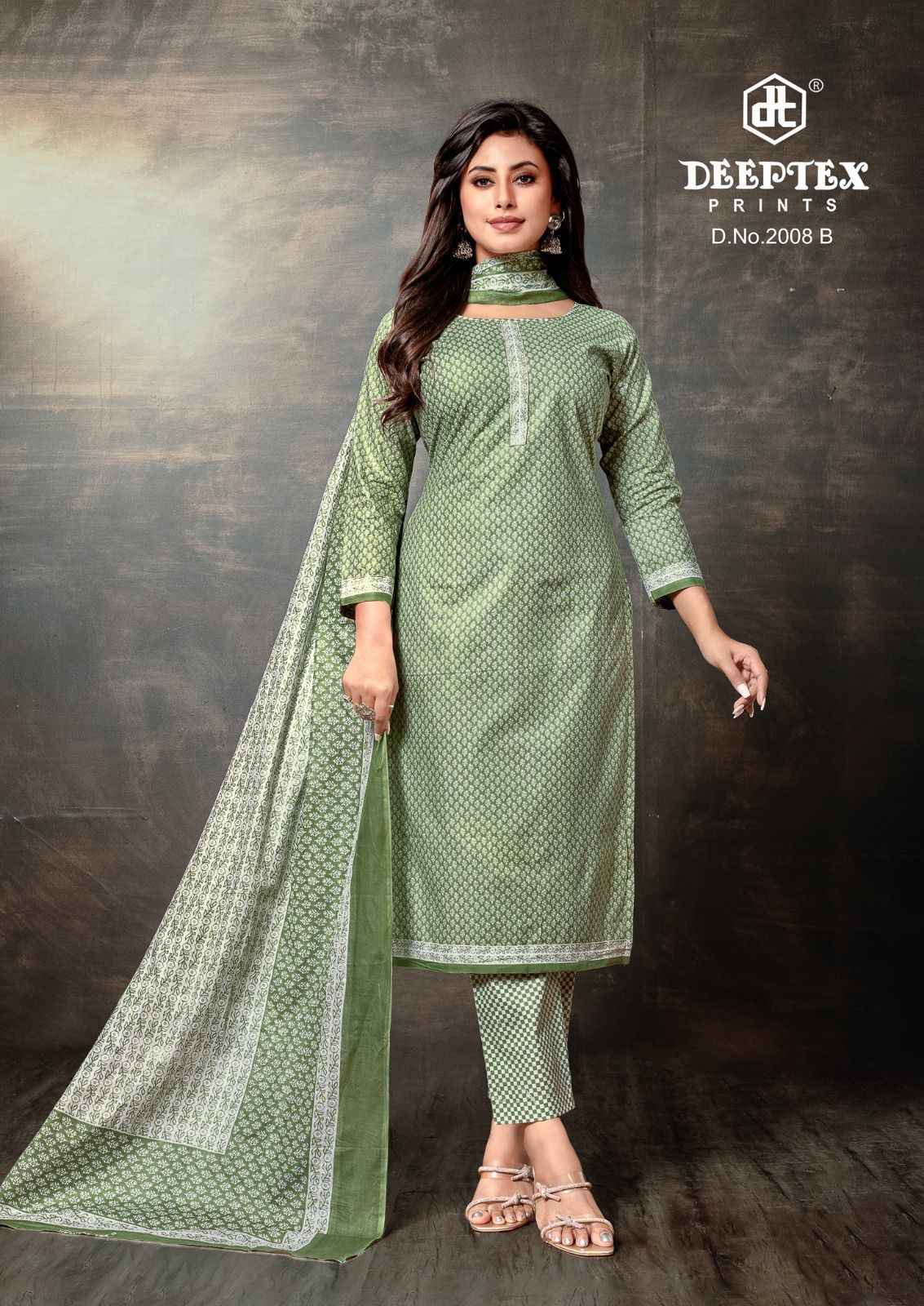 DEEPTEX SUPER GOLD VOL-02 PURE COTTON PRINTED DRESS MATERIAL AT WHOLESALE PRICE