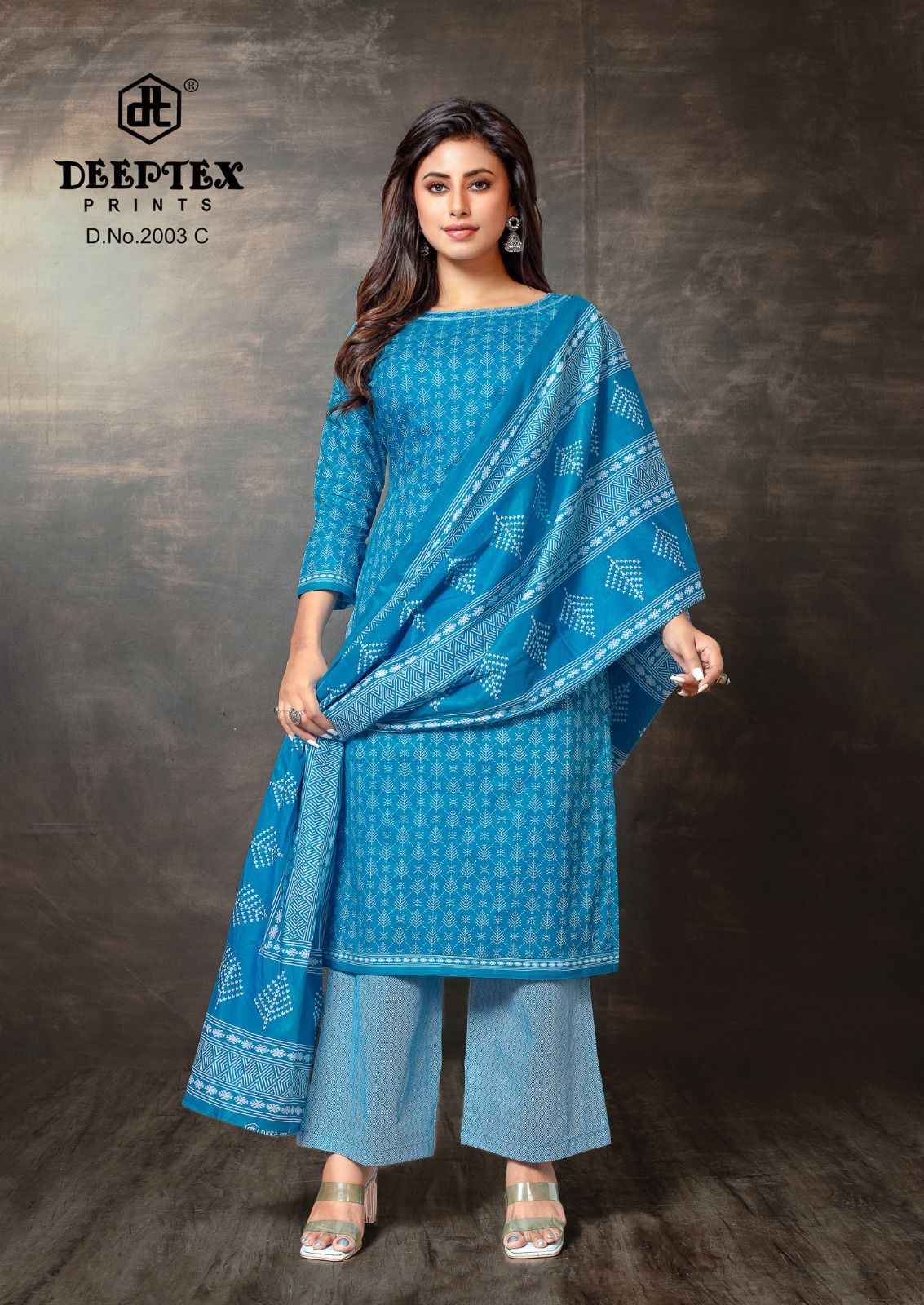 DEEPTEX SUPER GOLD VOL-02 PURE COTTON PRINTED DRESS MATERIAL AT WHOLESALE PRICE