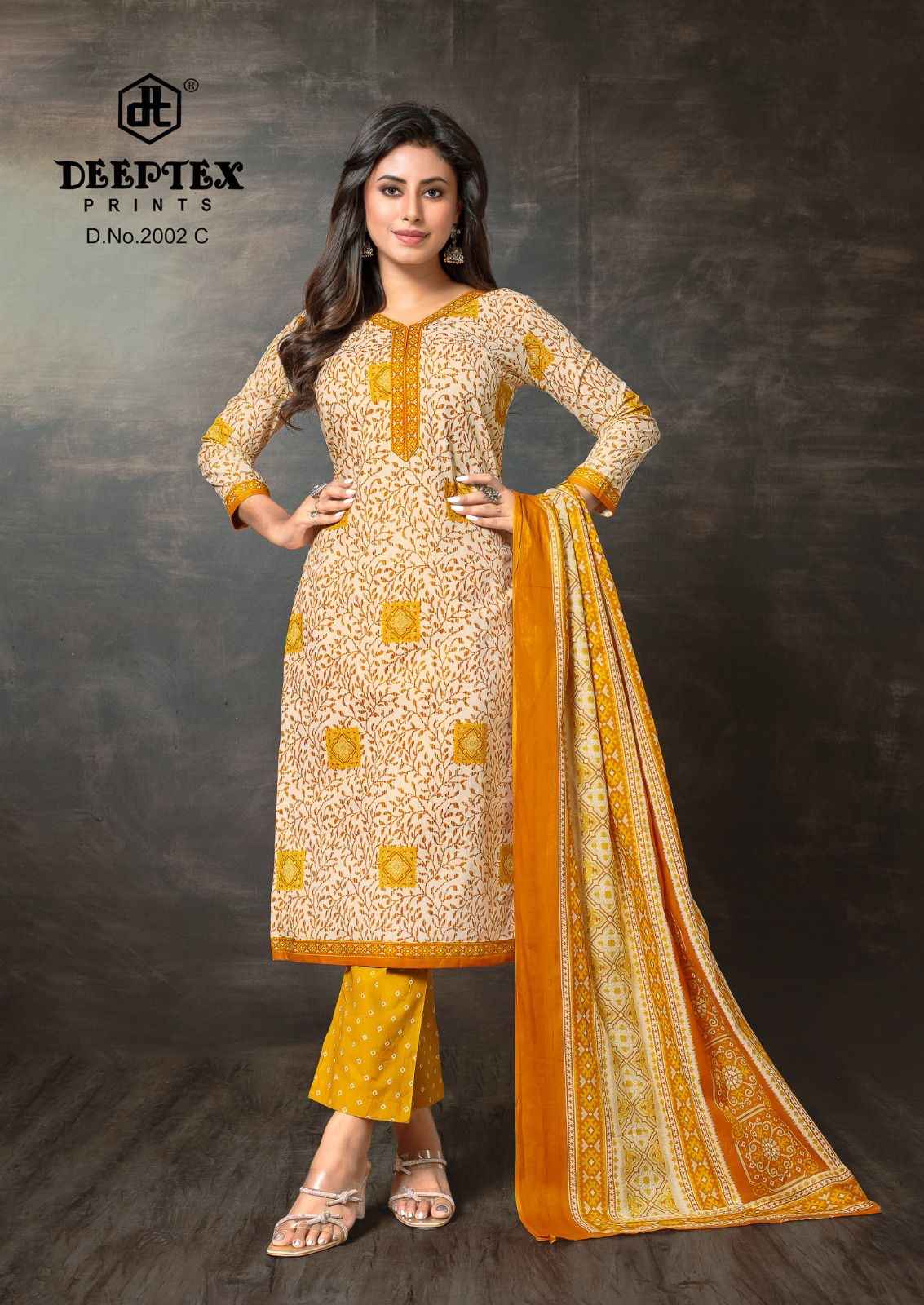 DEEPTEX SUPER GOLD VOL-02 PURE COTTON PRINTED DRESS MATERIAL AT WHOLESALE PRICE