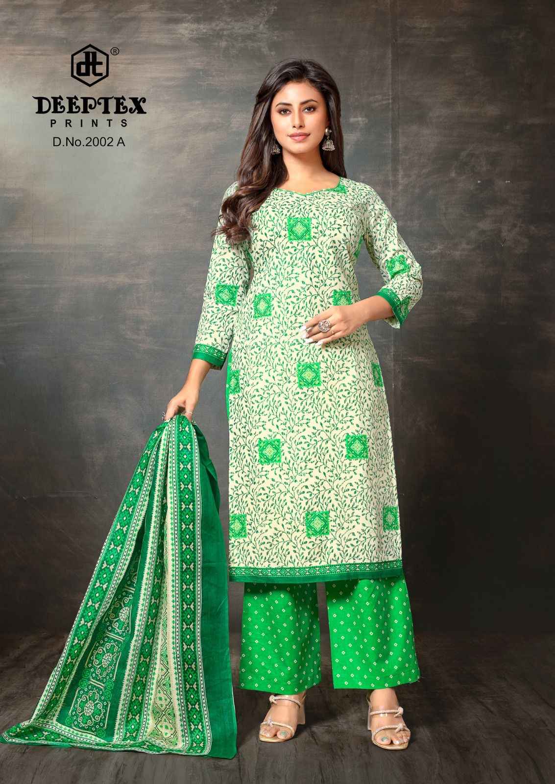 DEEPTEX SUPER GOLD VOL-02 PURE COTTON PRINTED DRESS MATERIAL AT WHOLESALE PRICE