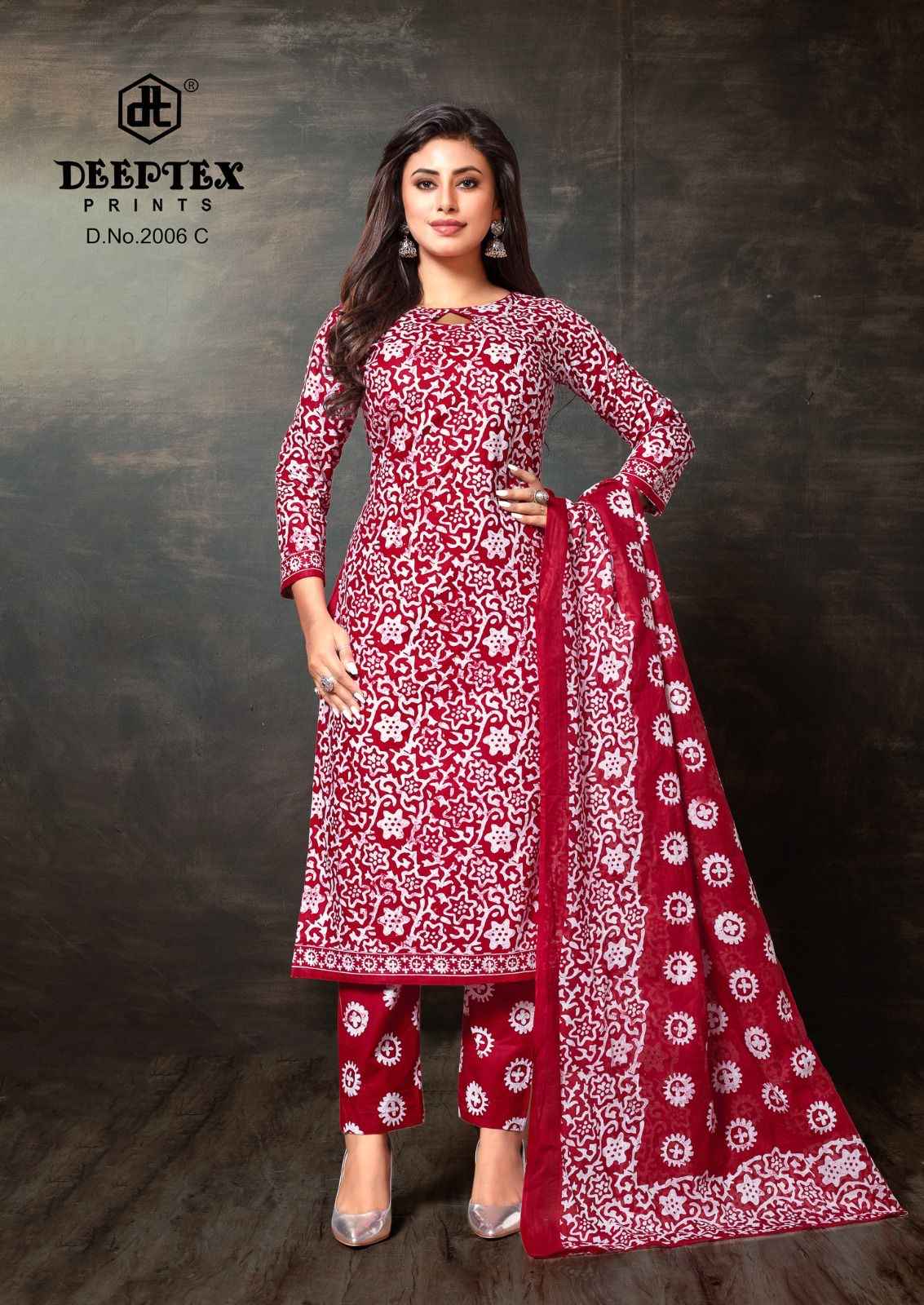 DEEPTEX SUPER GOLD VOL-02 PURE COTTON PRINTED DRESS MATERIAL AT WHOLESALE PRICE